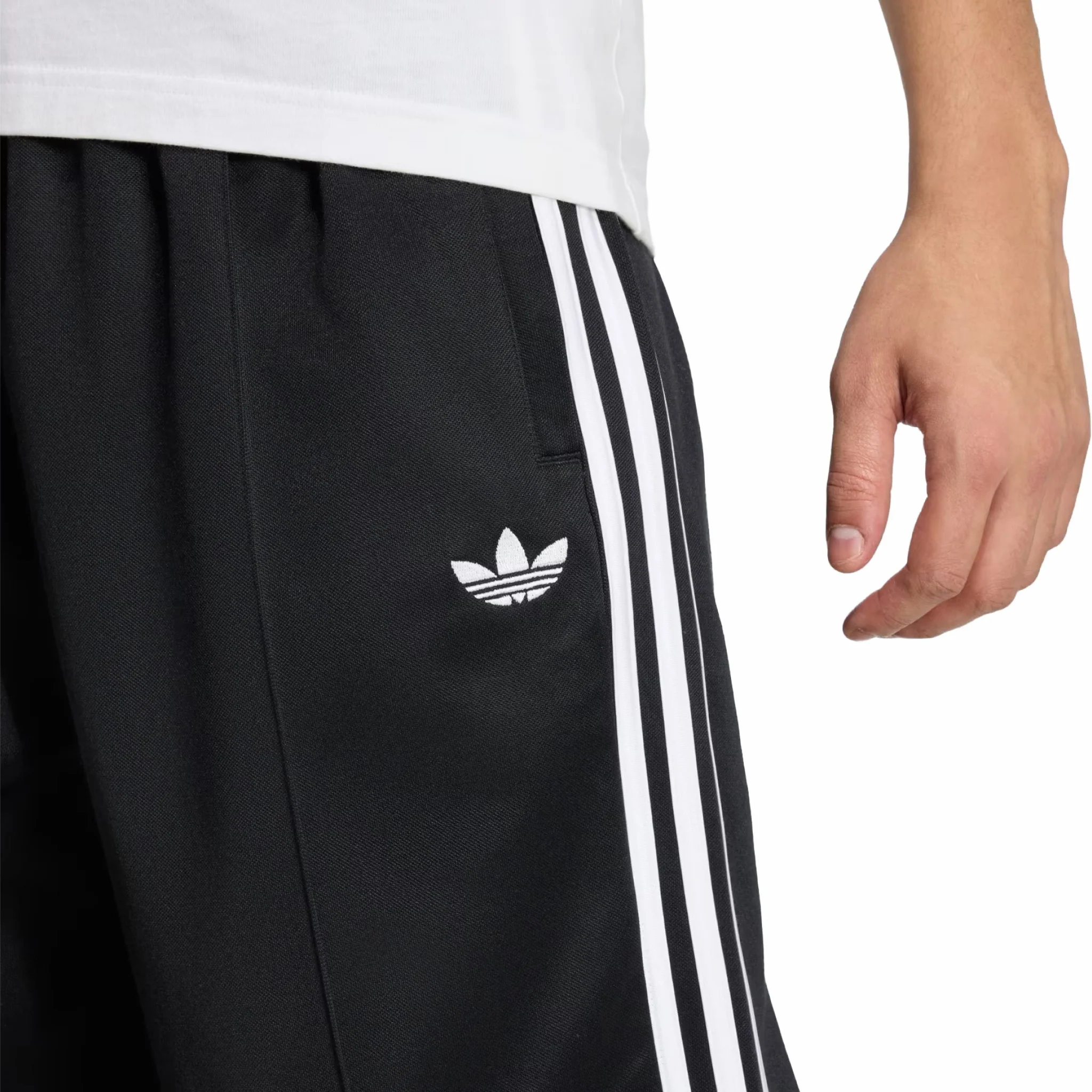 Adidas Men's Baggy Track Pants (Black/White) - Image 5