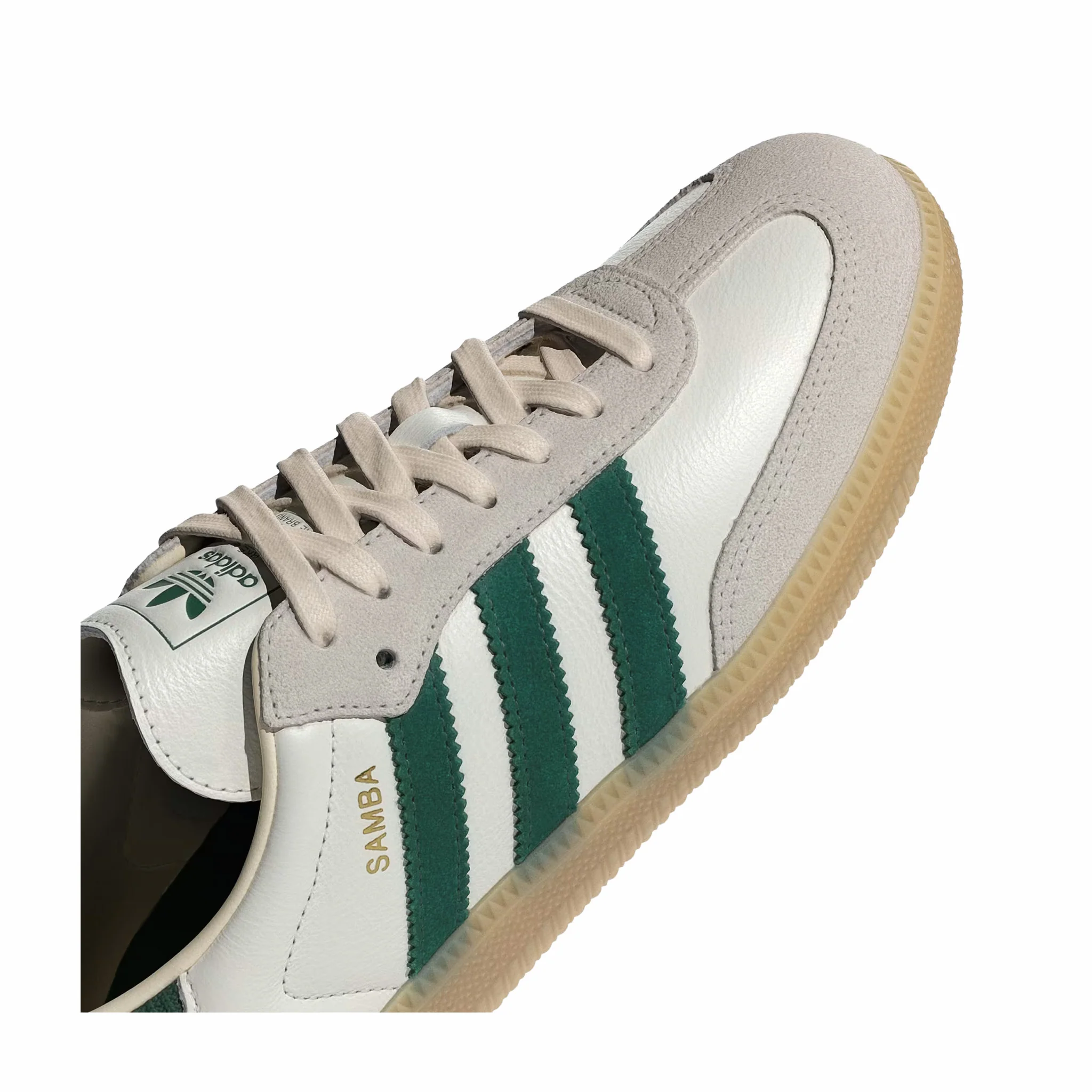Adidas Men's Samba OG (Cloud White/Collegiate Green/Gum) - Image 5