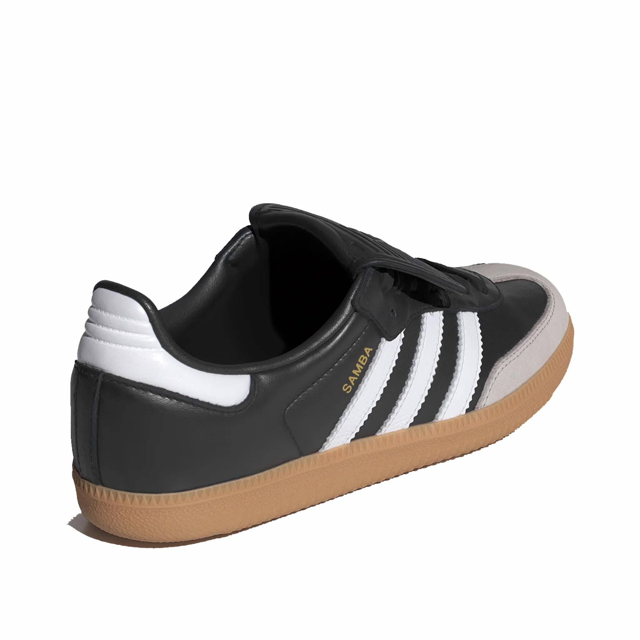 Adidas Women's Samba Long Tongue Shoes (Core Black/Cloud White/Gold Metallic) - Image 3