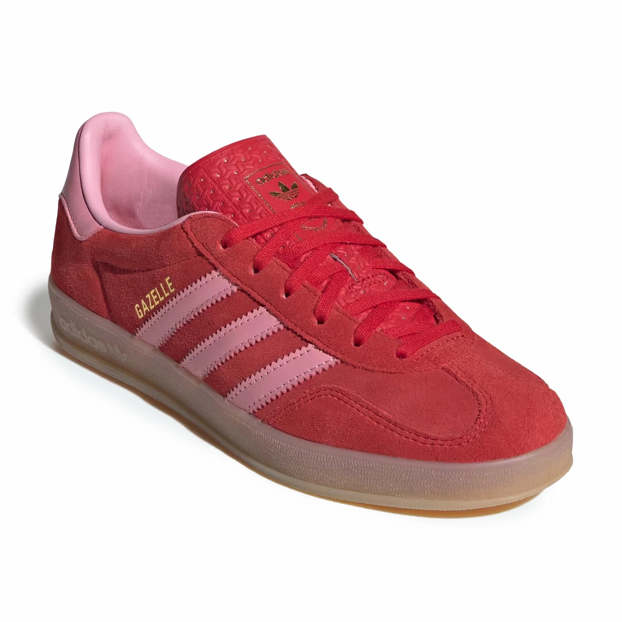 Adidas Women's Gazelle Indoor Shoes (Better Scarlet/Light Pink/Gum) - Image 4