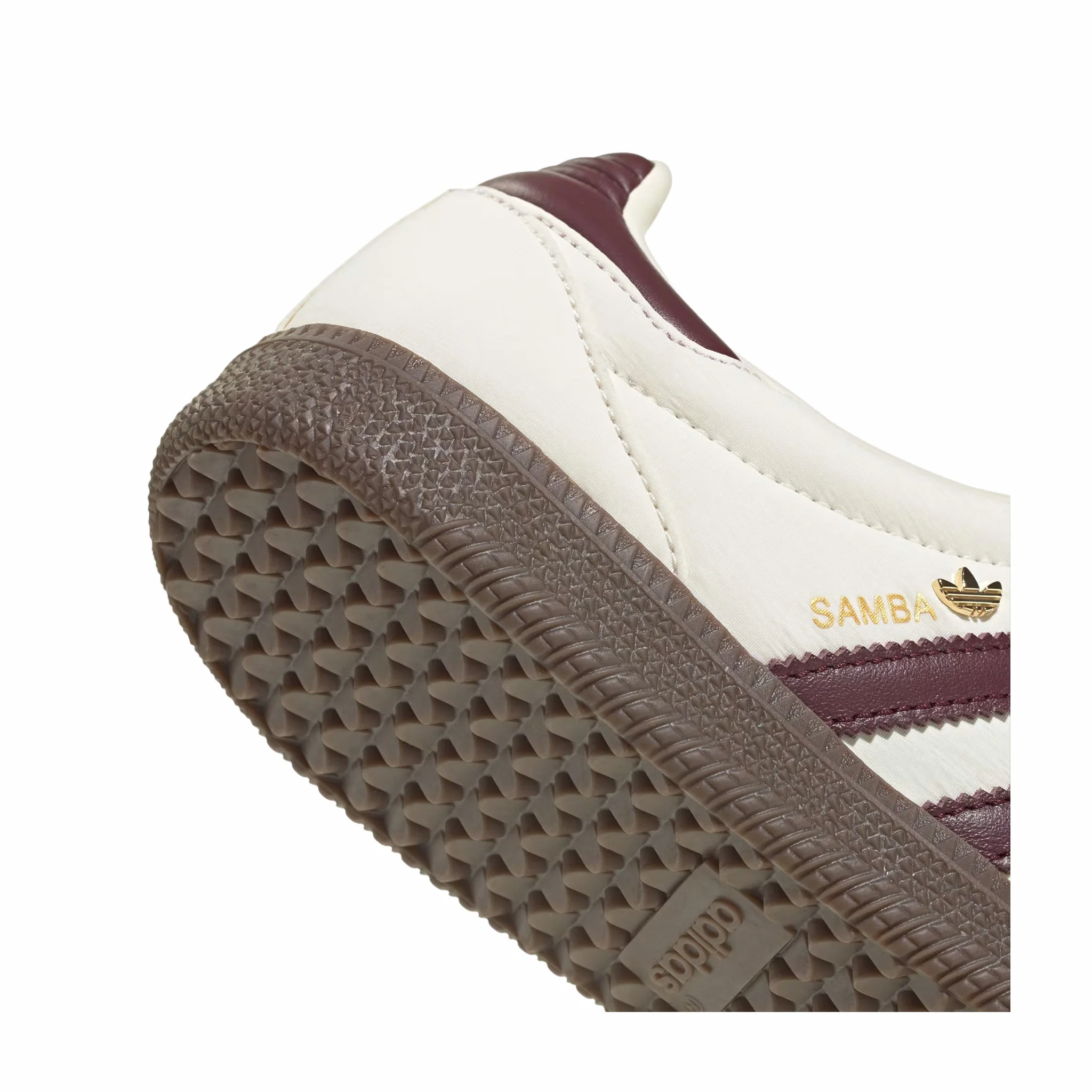 Adidas Women's Samba Long Tongue (Cream White/Maroon/Gold Metallic) - Image 5