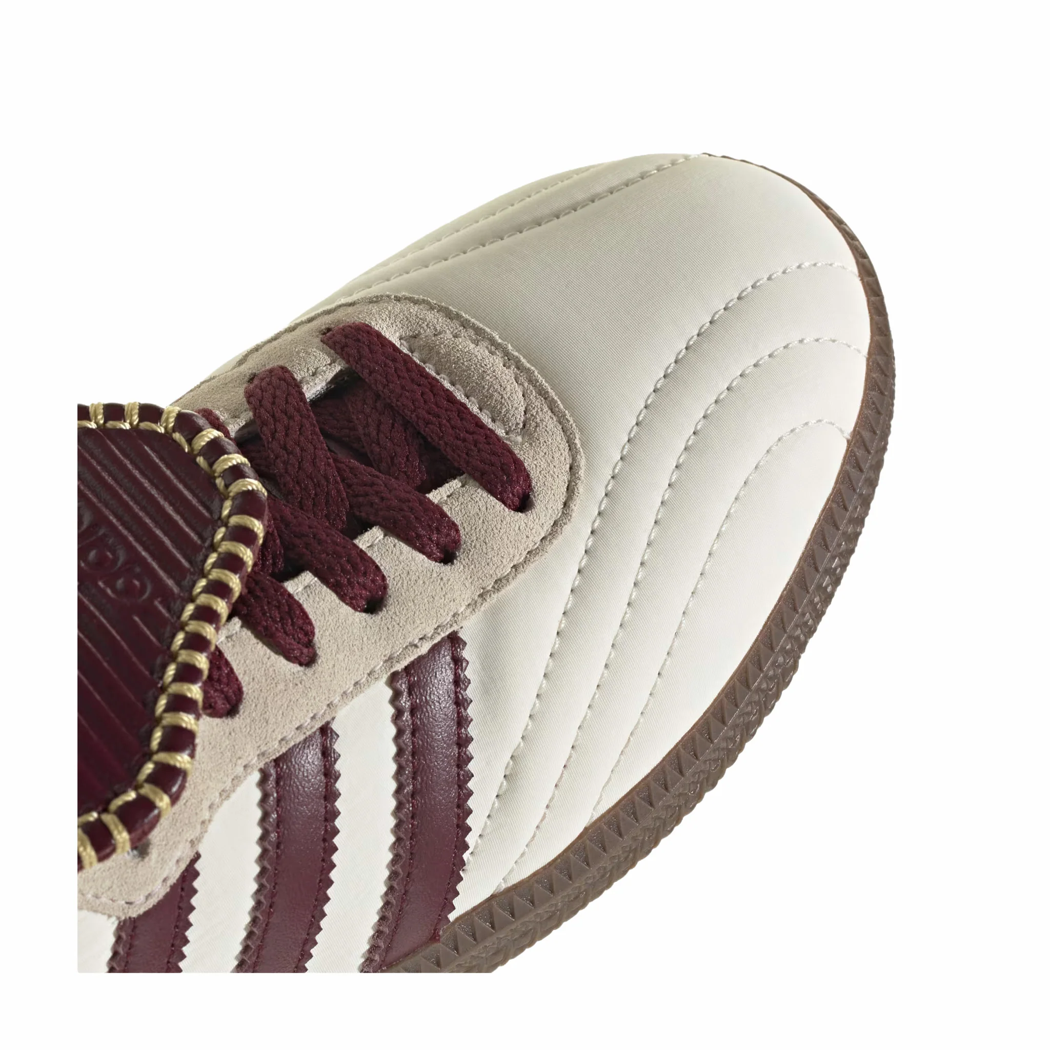 Adidas Women's Samba Long Tongue (Cream White/Maroon/Gold Metallic) - Image 6
