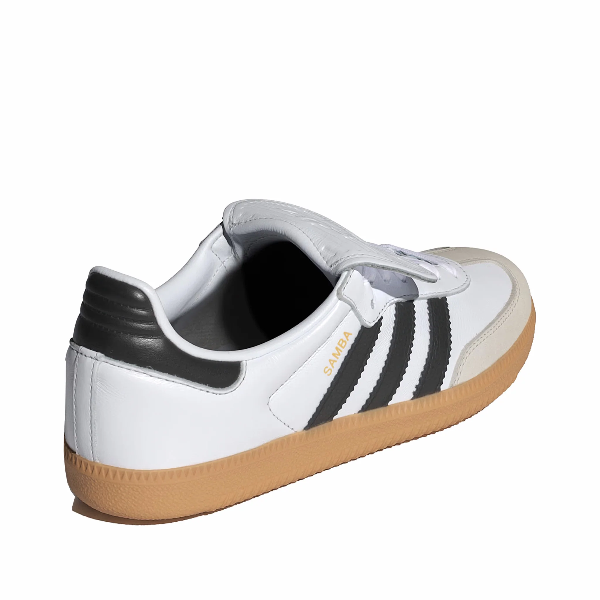 Adidas Women's Samba Long Tongue Shoes (Cloud White/Core Black/Gold Metallic) - Image 3