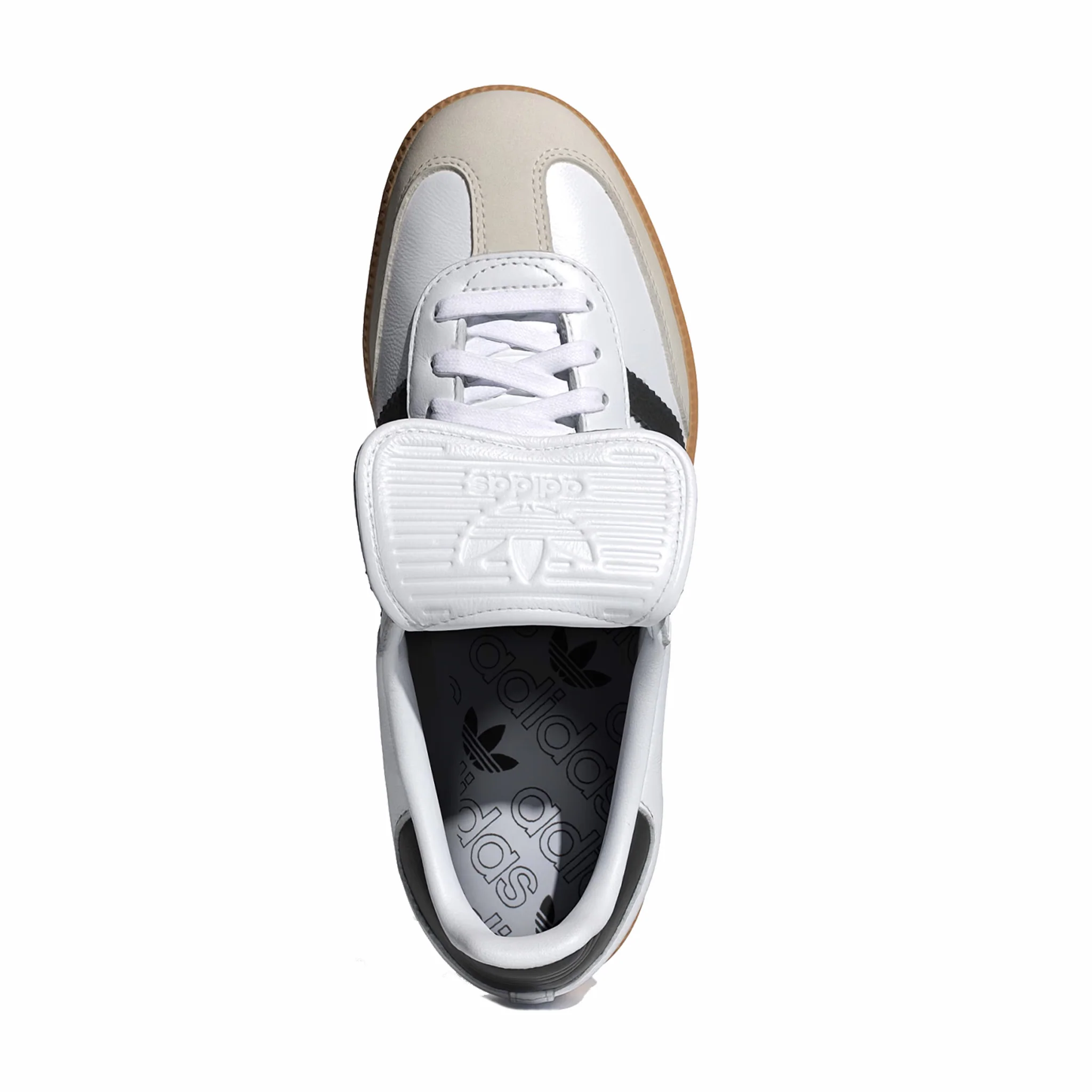 Adidas Women's Samba Long Tongue Shoes (Cloud White/Core Black/Gold Metallic) - Image 4