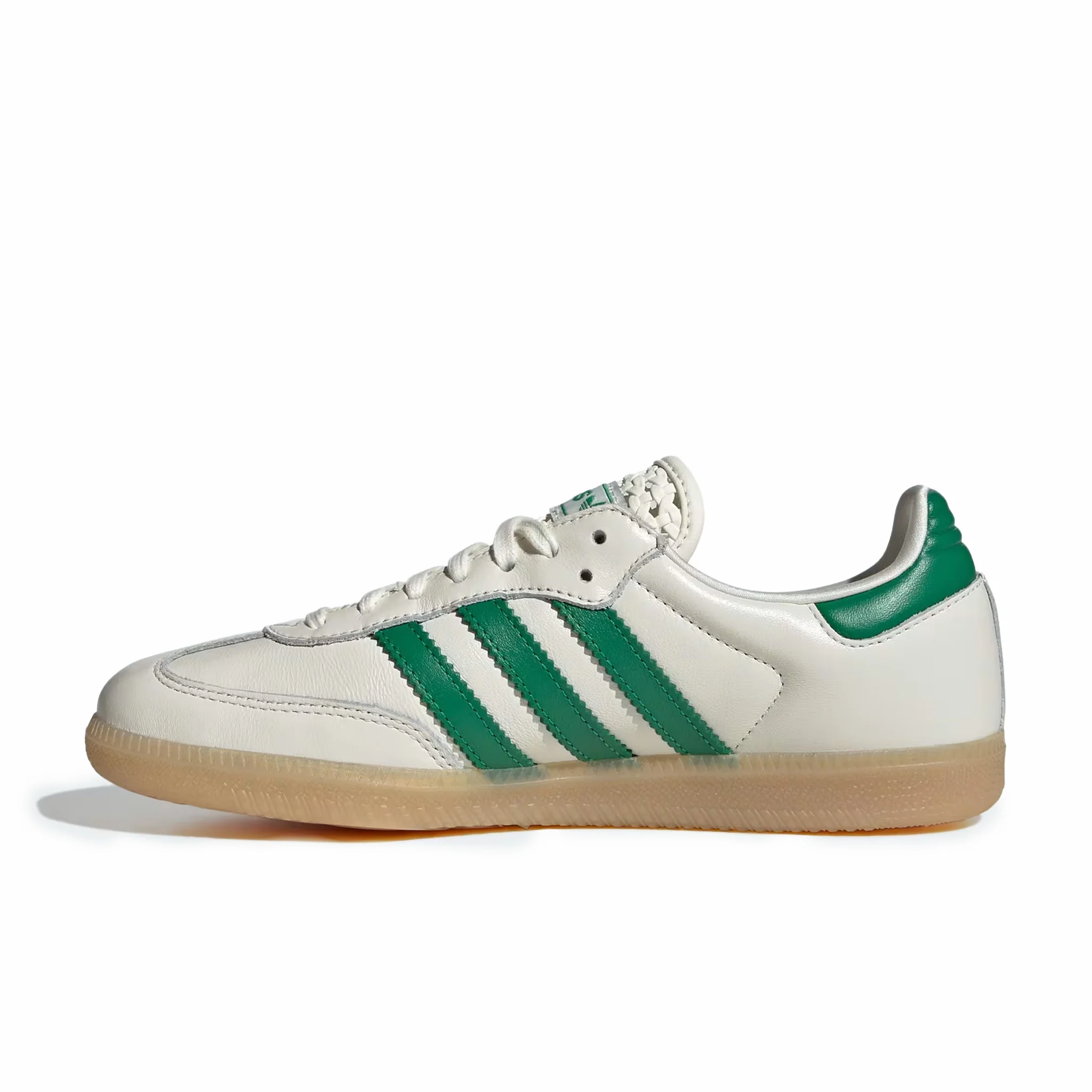Adidas Women's Samba OG (Off White/Green/Gold Metallic) - Image 4