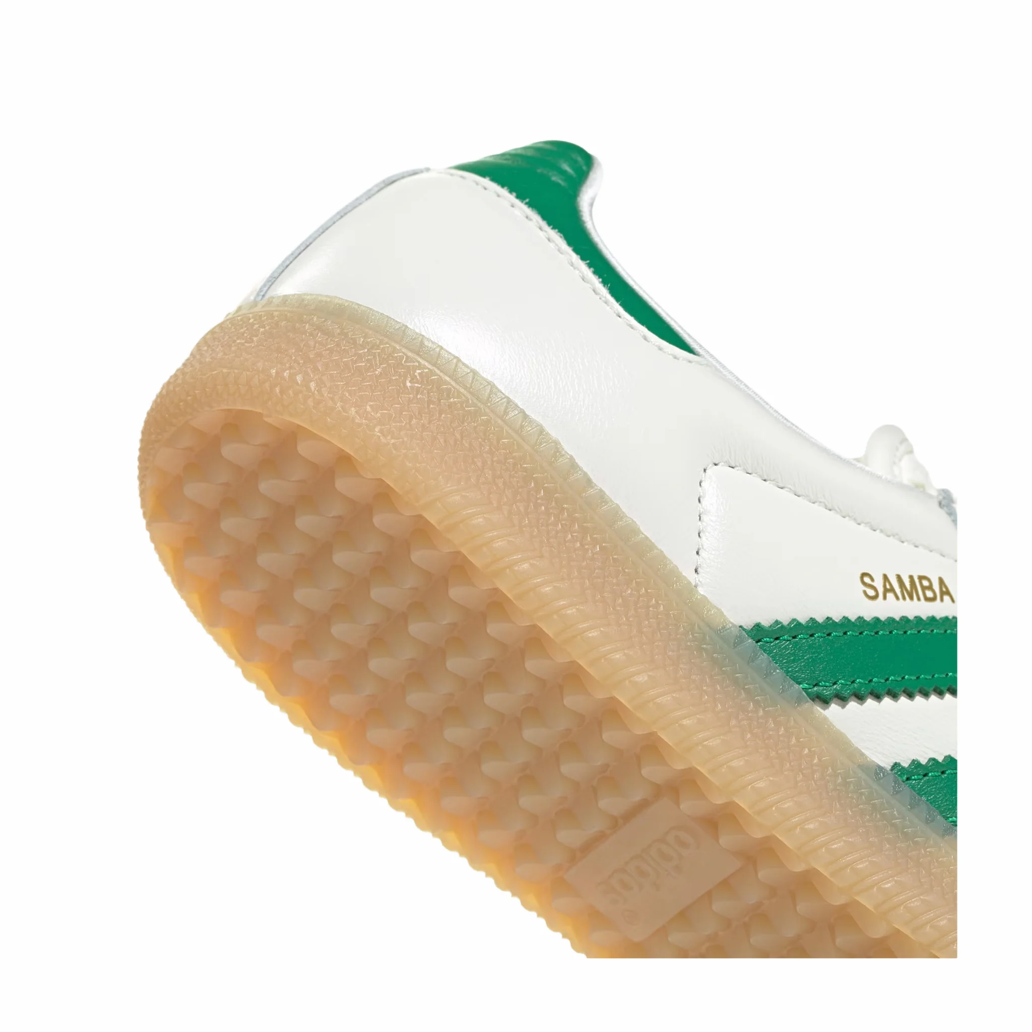 Adidas Women's Samba OG (Off White/Green/Gold Metallic) - Image 5