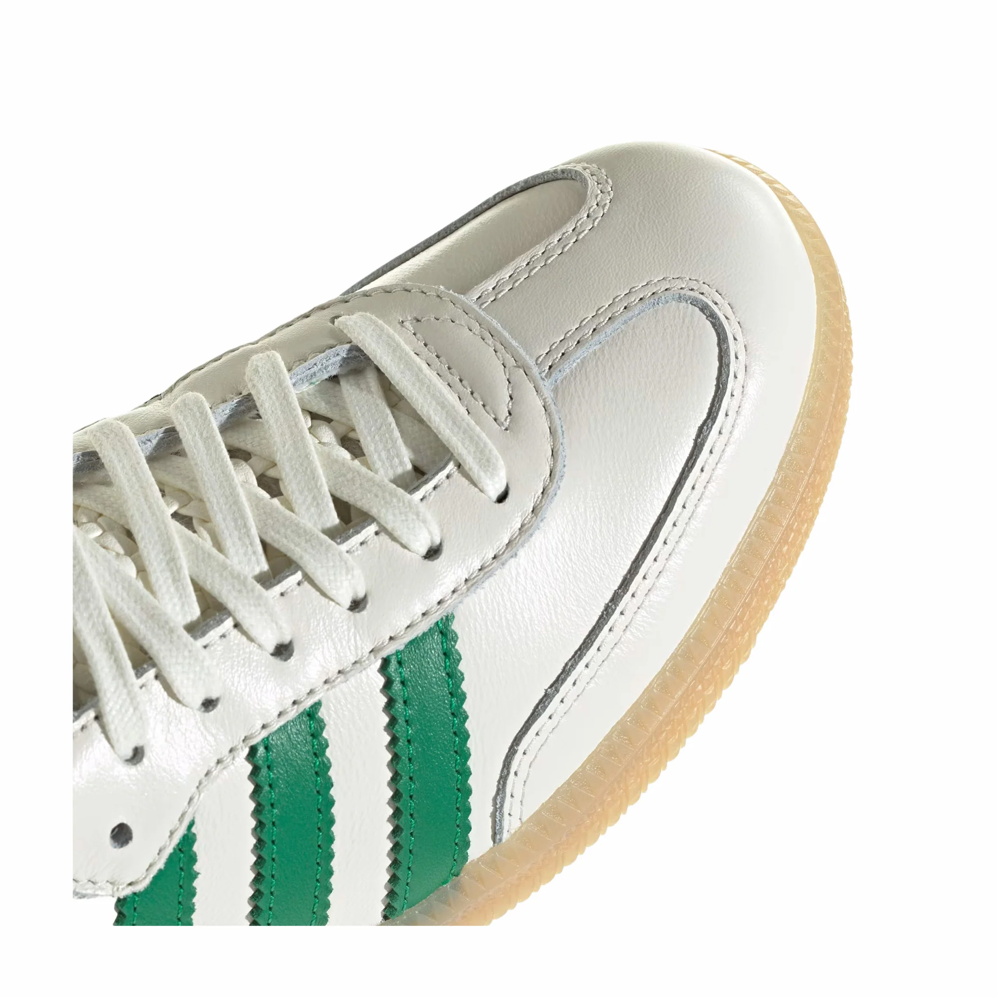 Adidas Women's Samba OG (Off White/Green/Gold Metallic) - Image 6