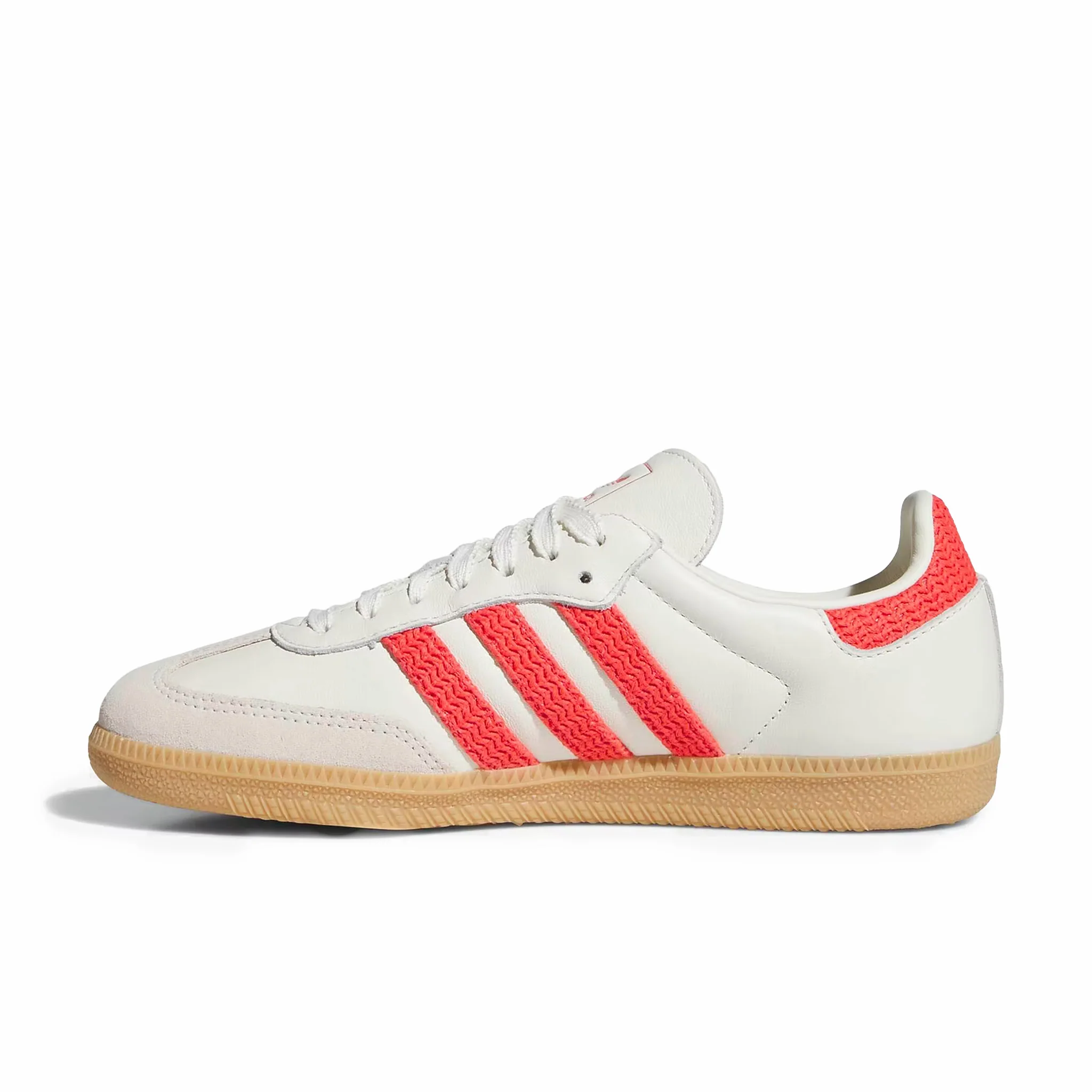 Adidas Women's Samba OG (Off White/Semi Lucid Red/Gum 3) - Image 4