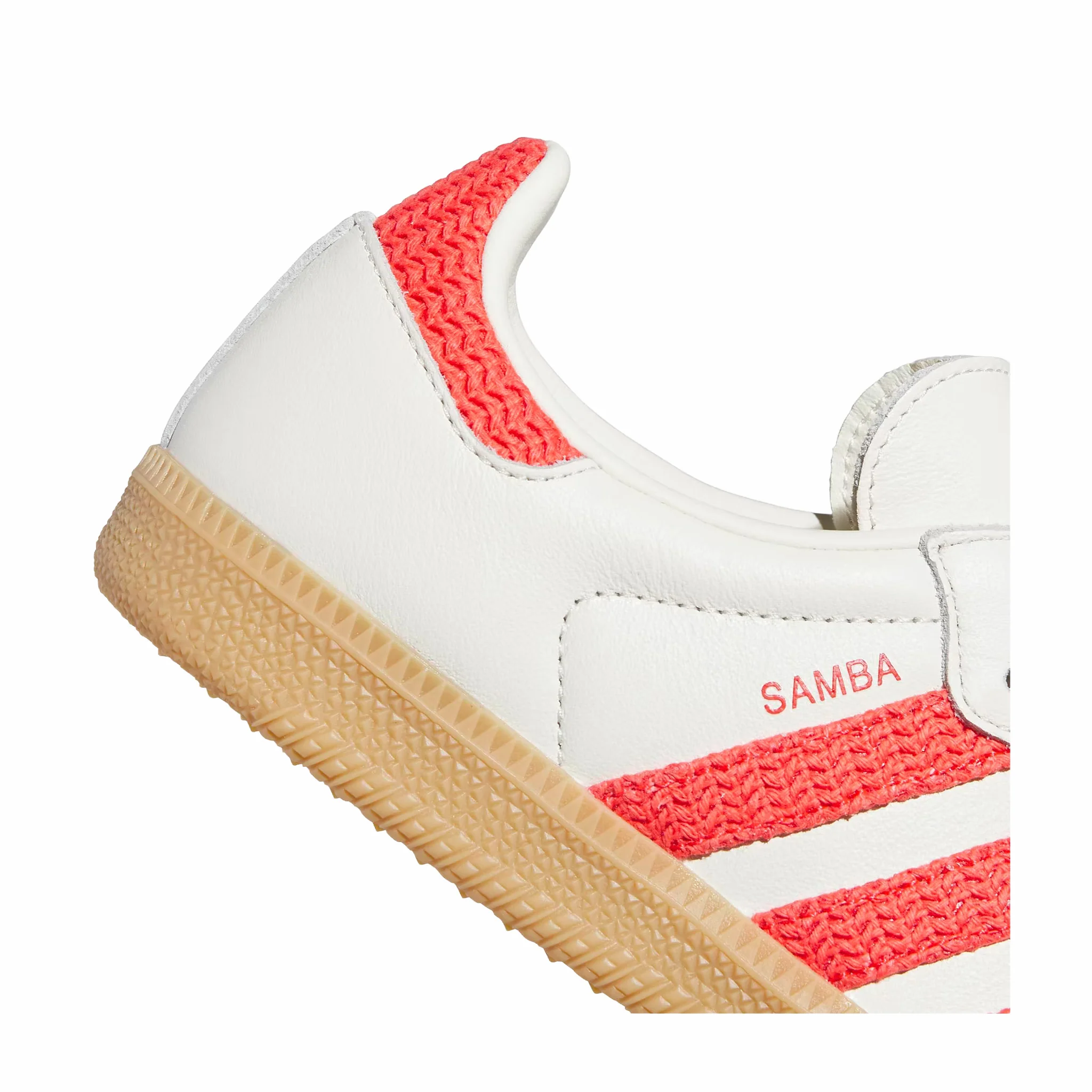 Adidas Women's Samba OG (Off White/Semi Lucid Red/Gum 3) - Image 6