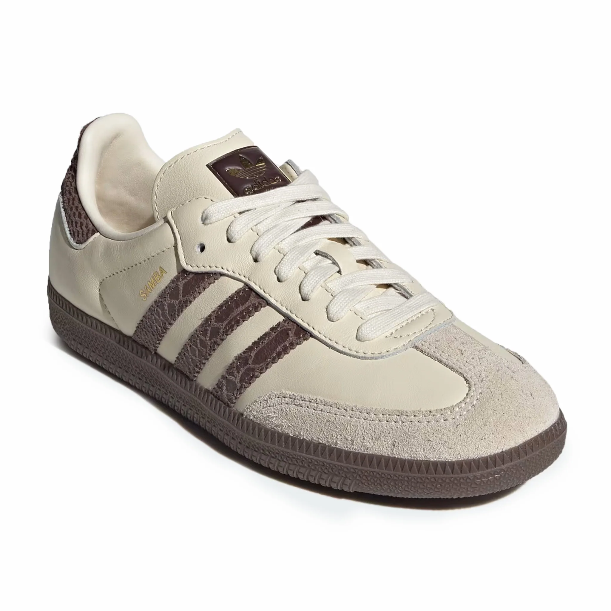 Adidas Women's Samba OG Shoes (Cream White/Earth Strata/Maroon) - Image 4