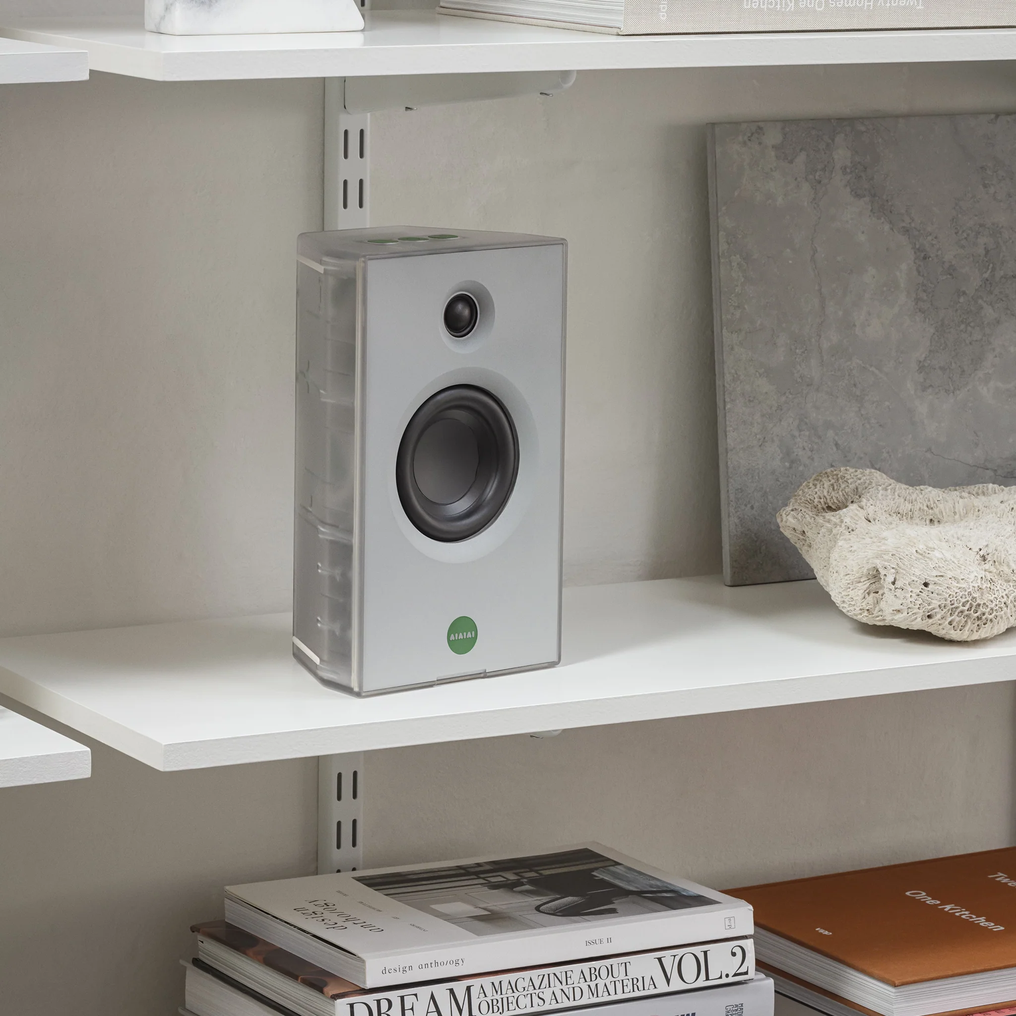AIAIAI x HIDDEN NY UNIT-4 Portable Speaker (White/Green) - Image 5