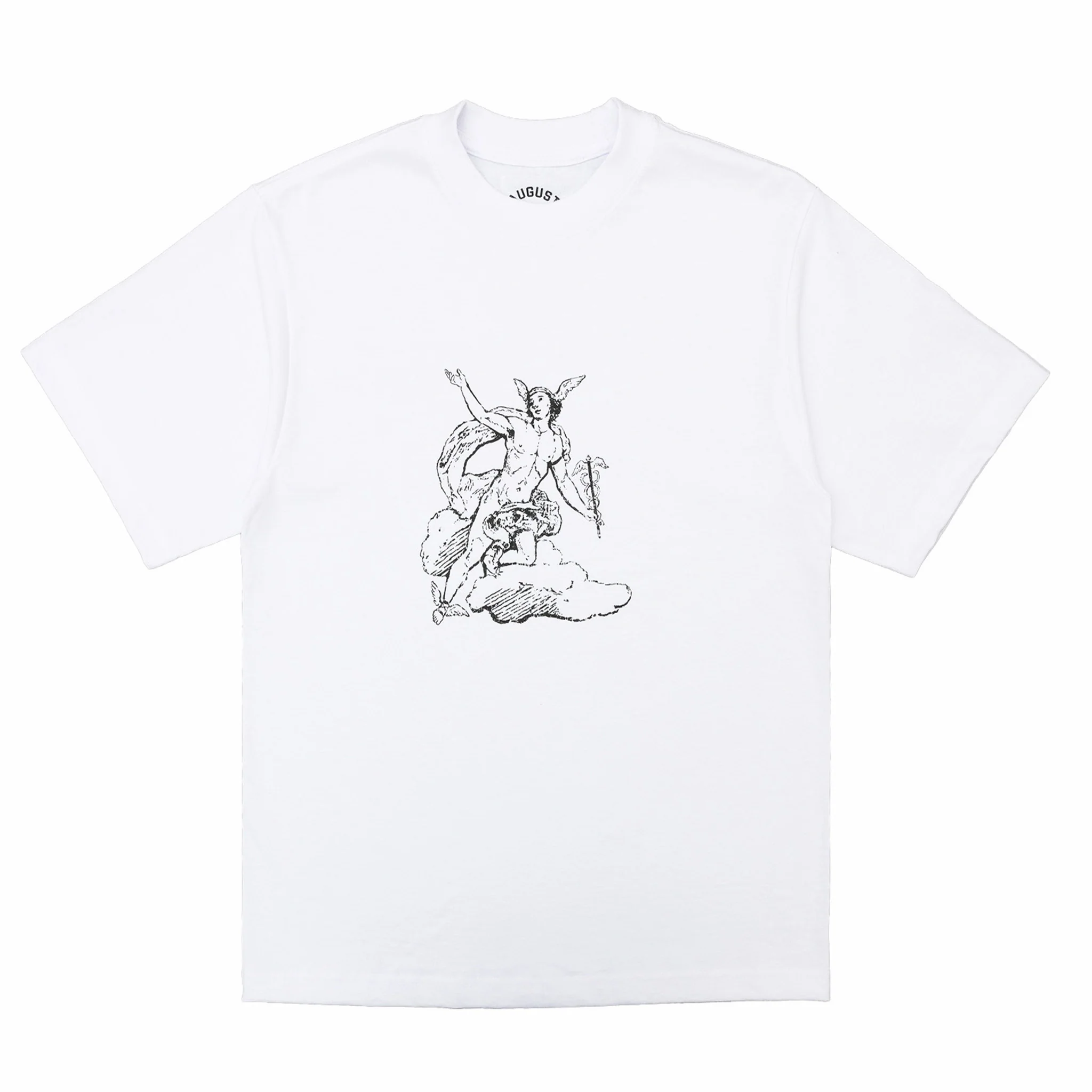 August 8 Year Anniversary "Mercury In Flight" Heavyweight Crop T-Shirt (White)