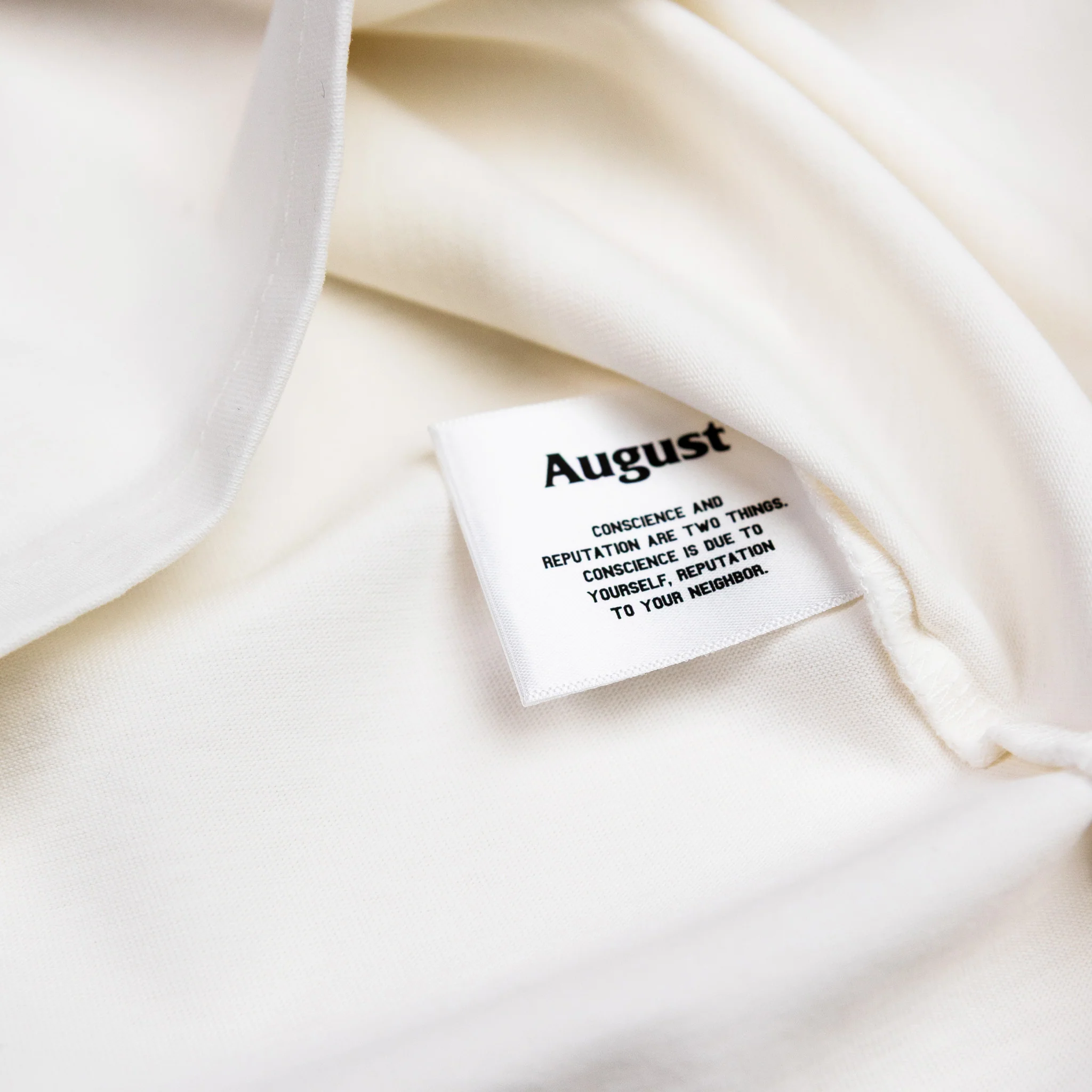 August "Basics" Cropped T-Shirt - 6.5oz 100% Cotton (Off White) - Image 3