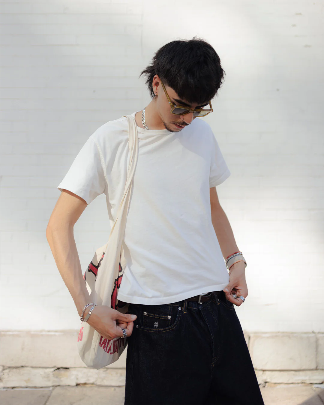 August "Basics" Cropped T-Shirt - 6.5oz 100% Cotton (Off White) - Image 4