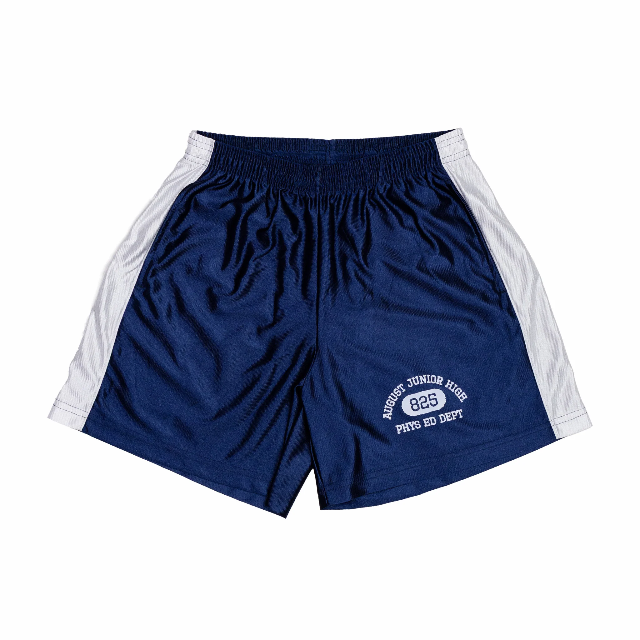 August "Father & Son" Phys. Ed. Dept. Retro Basketball Shorts (Navy/White)