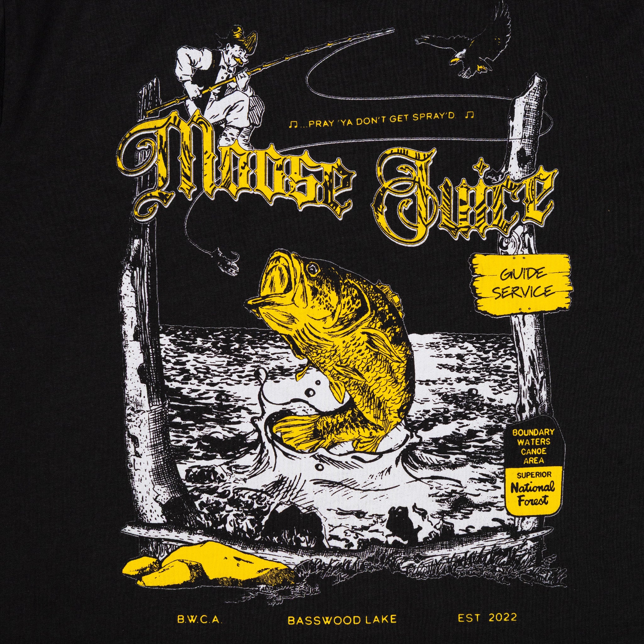 August "Moose Juice Guide Service" 6.5oz Cotton T-Shirt (Cole) - Image 3