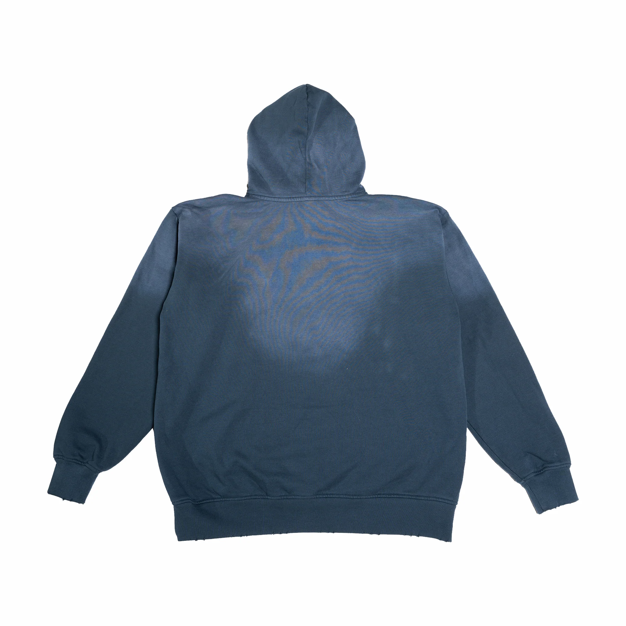 August "Puff Logo" 14oz Heavyweight Hoodie (Potassium Navy) - Image 2