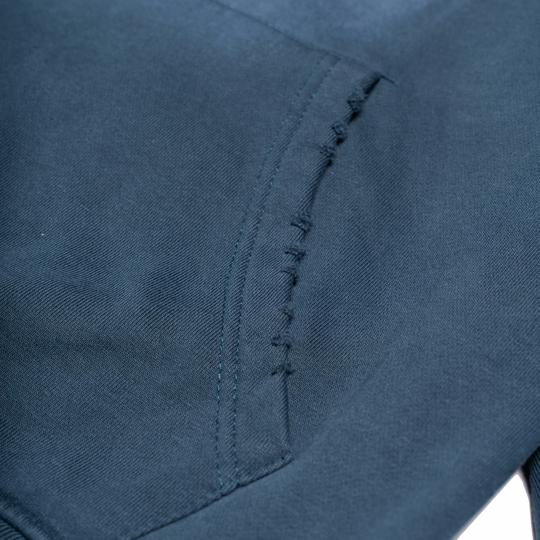 August "Puff Logo" 14oz Heavyweight Hoodie (Potassium Navy) - Image 4