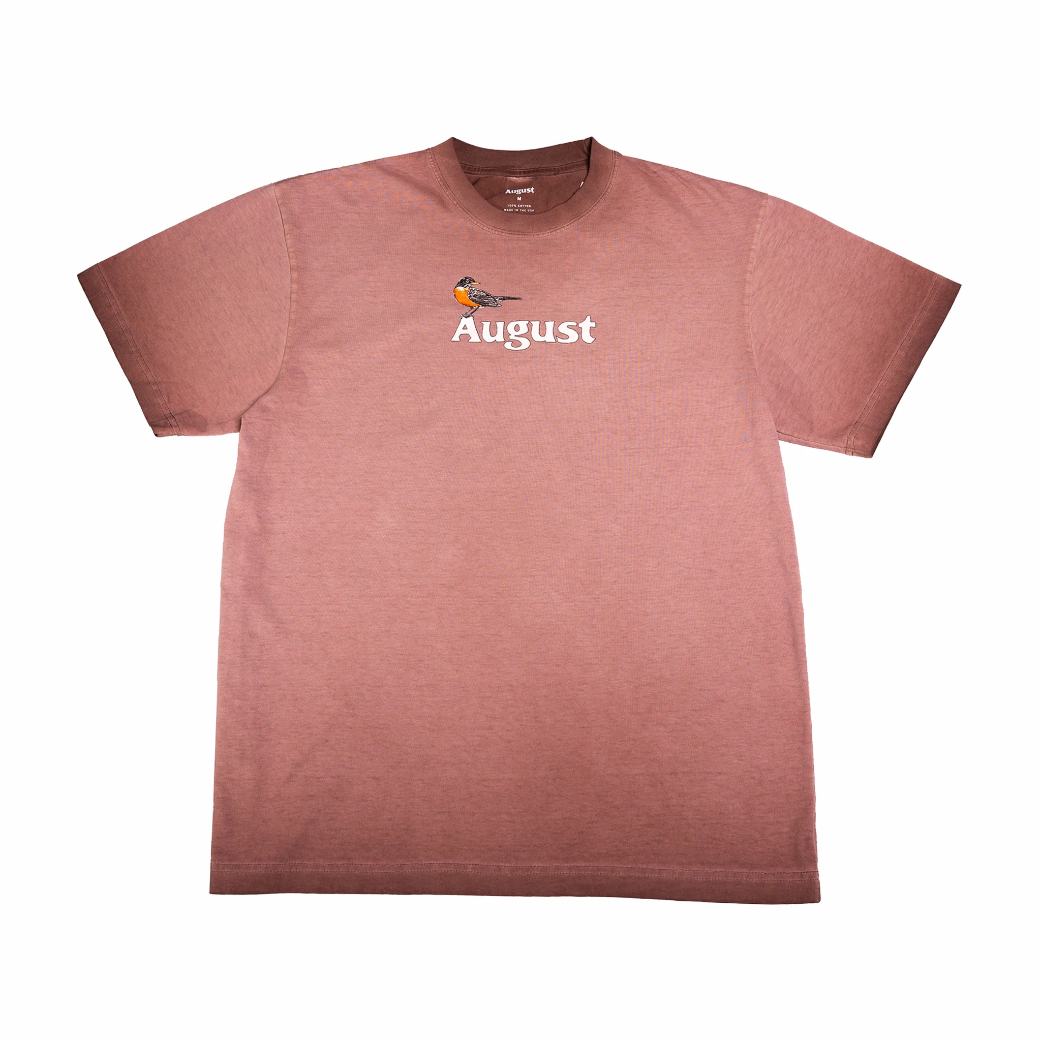 August "Robin" 7.5oz Heavyweight T-Shirt (Blush Oli Wash)