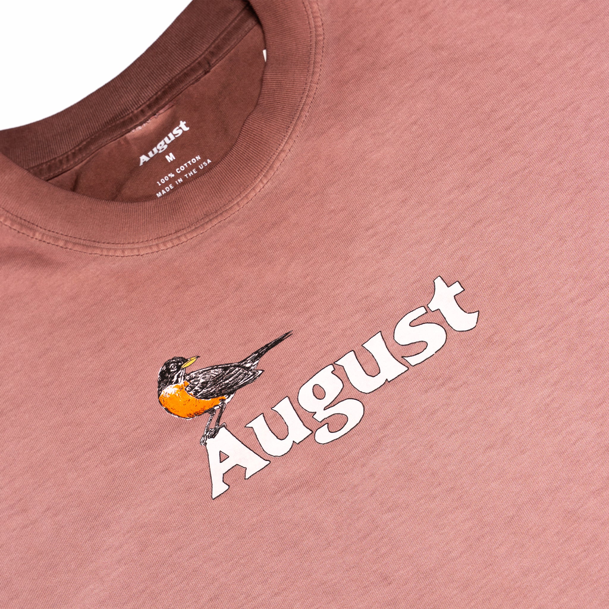 August "Robin" 7.5oz Heavyweight T-Shirt (Blush Oli Wash) - Image 2