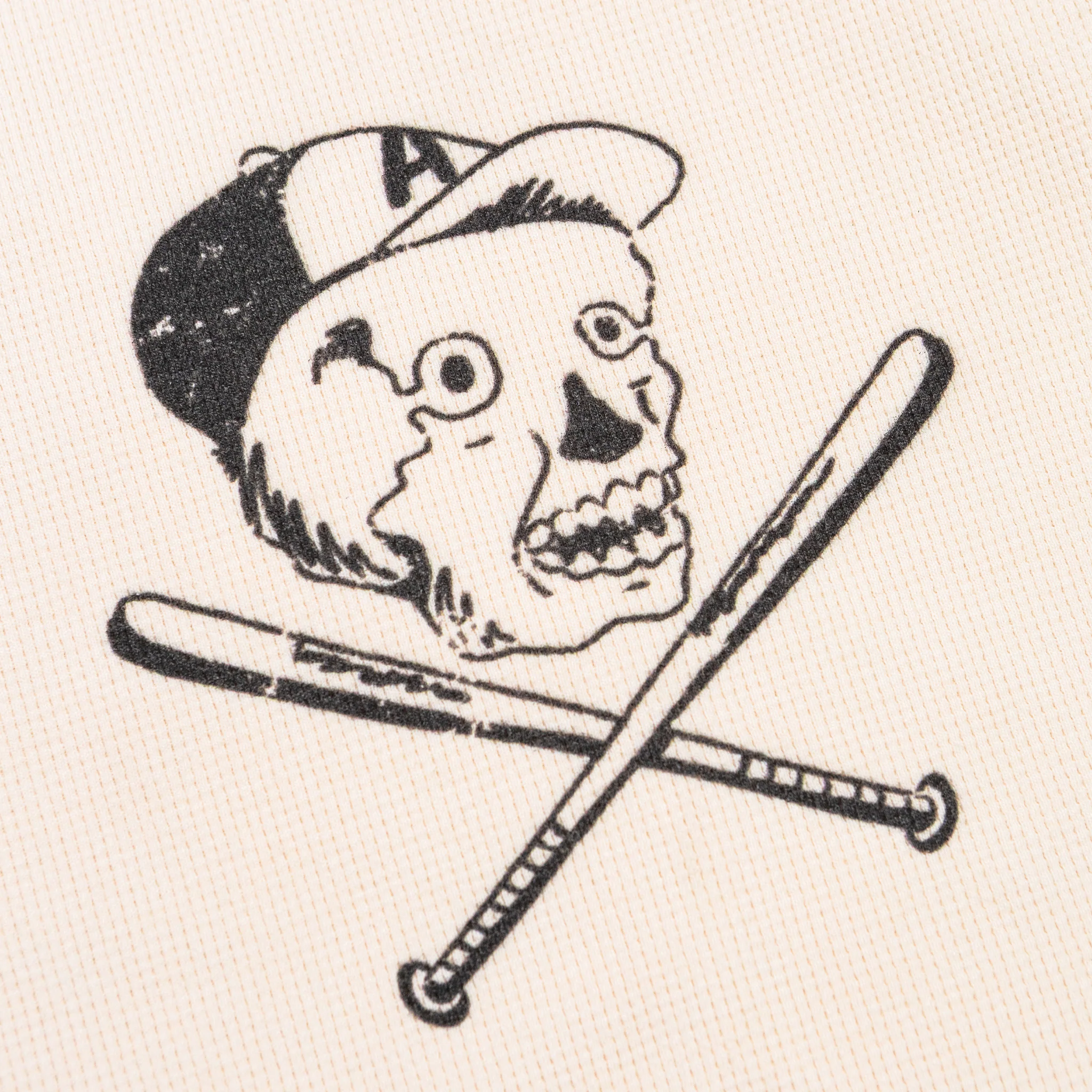 August "Varsity" Hometown Baseball Waffle Knit Thermal (Crème) - Image 3