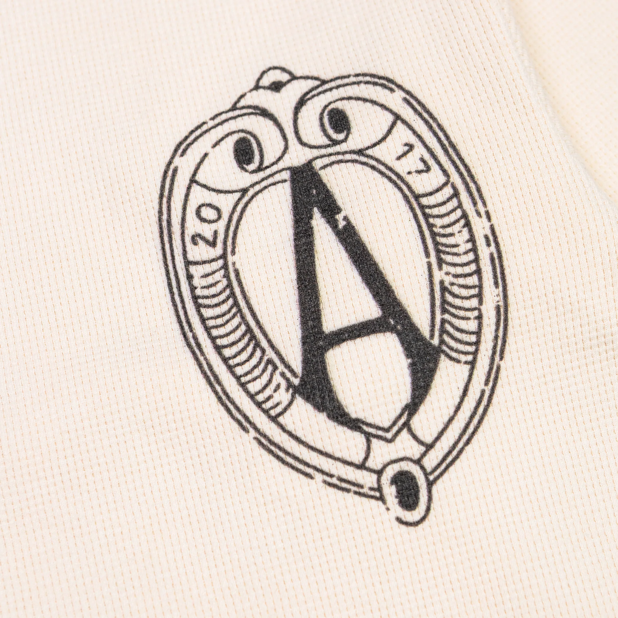 August "Varsity" Hometown Baseball Waffle Knit Thermal (Crème) - Image 6