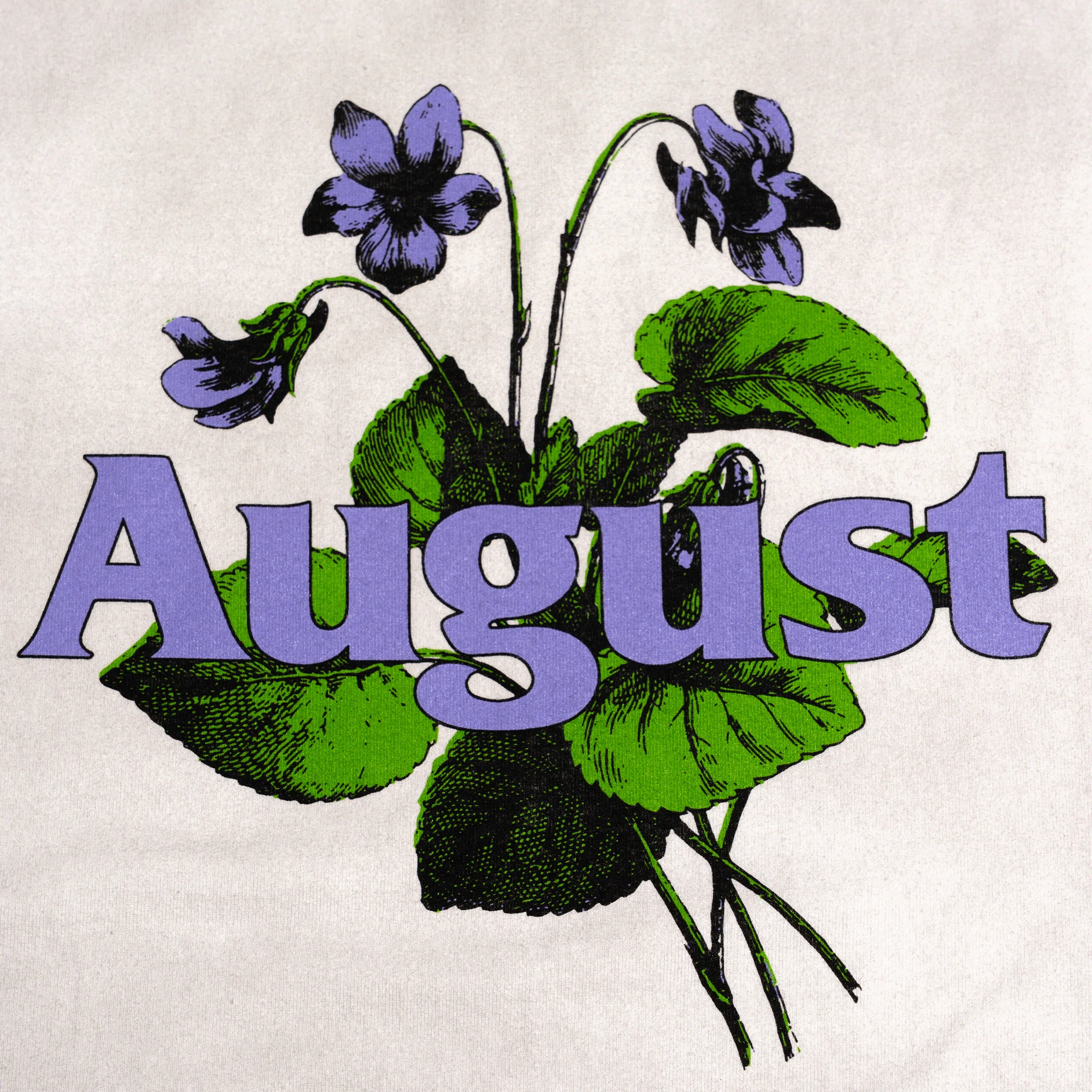 August "Violet" 7.5oz Heavyweight T-Shirt (Dirty White) - Image 3