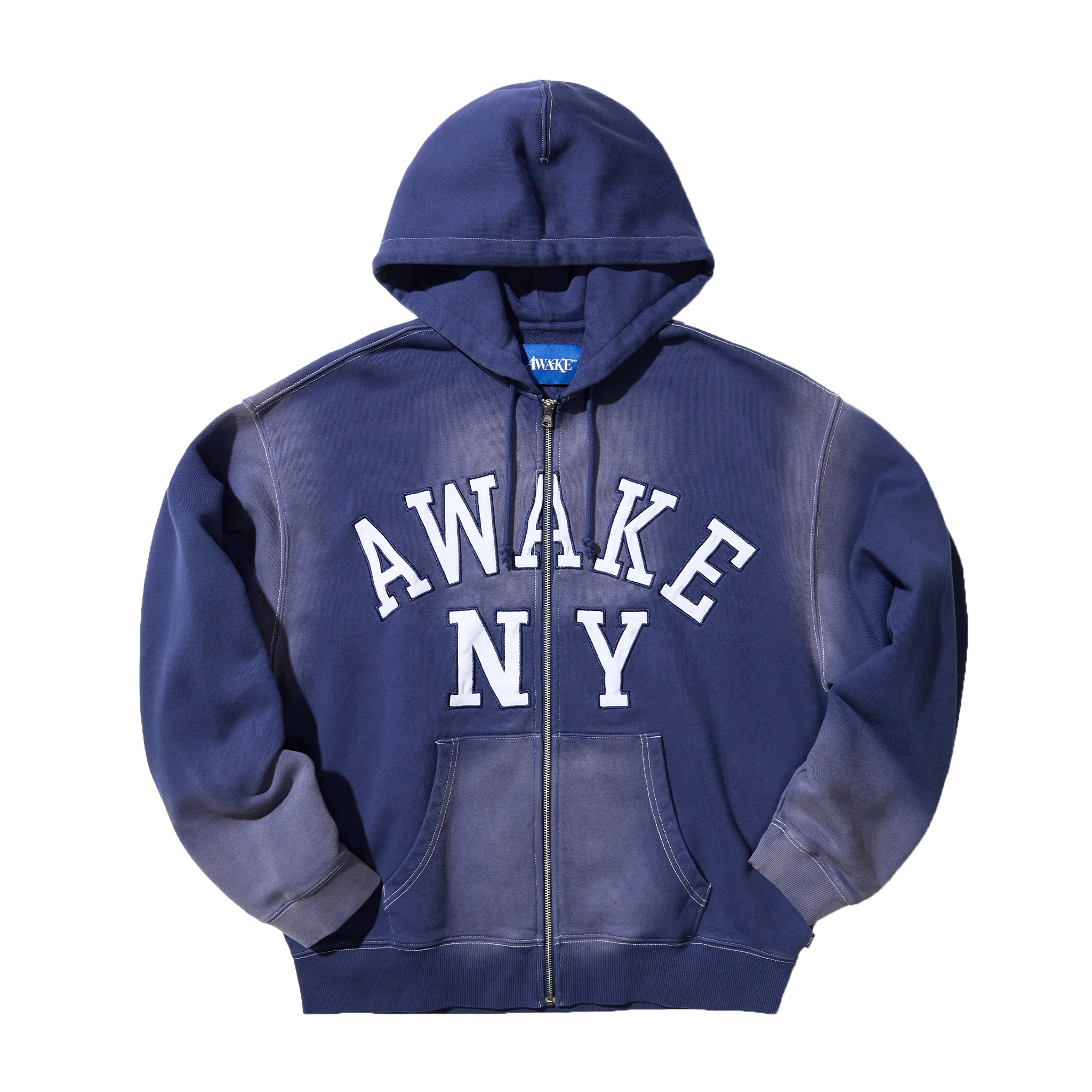 Awake NY Collegiate Arch Zip Hoodie (Navy)