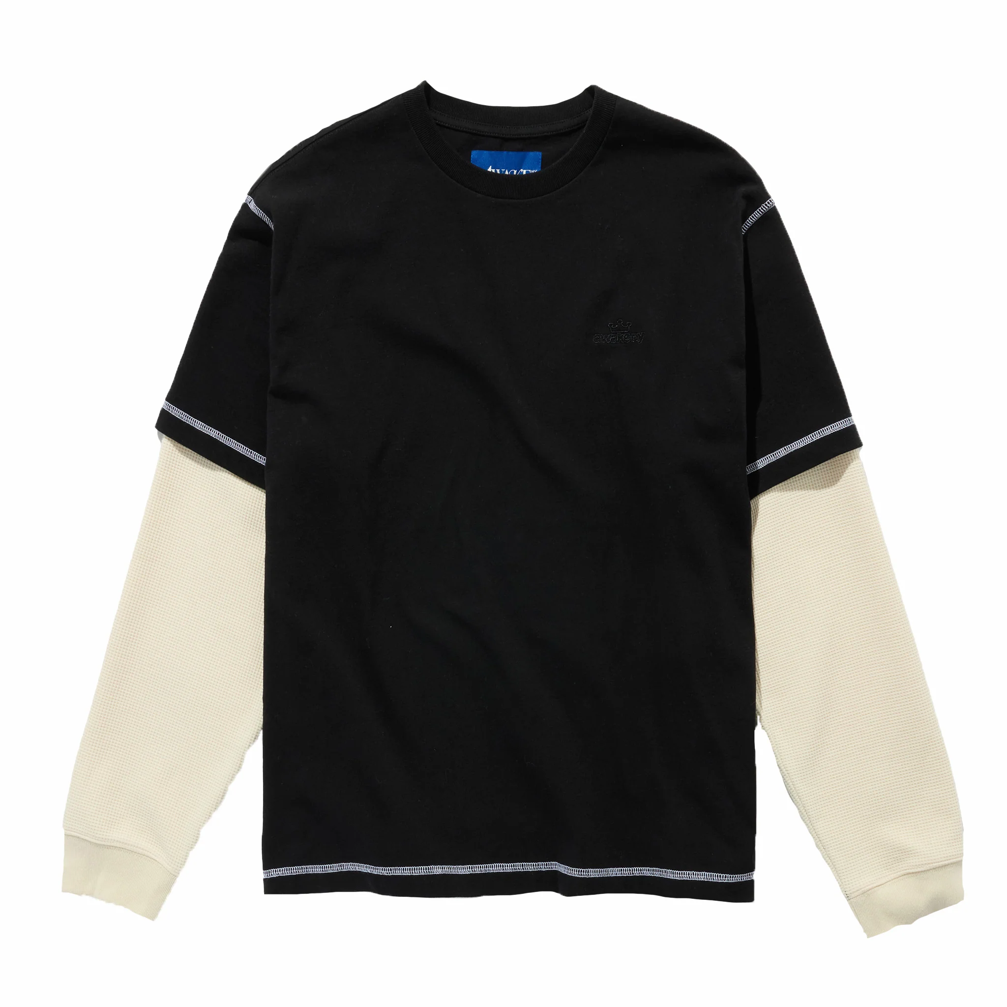 Awake NY Waffle Longsleeve Shirt (Black)