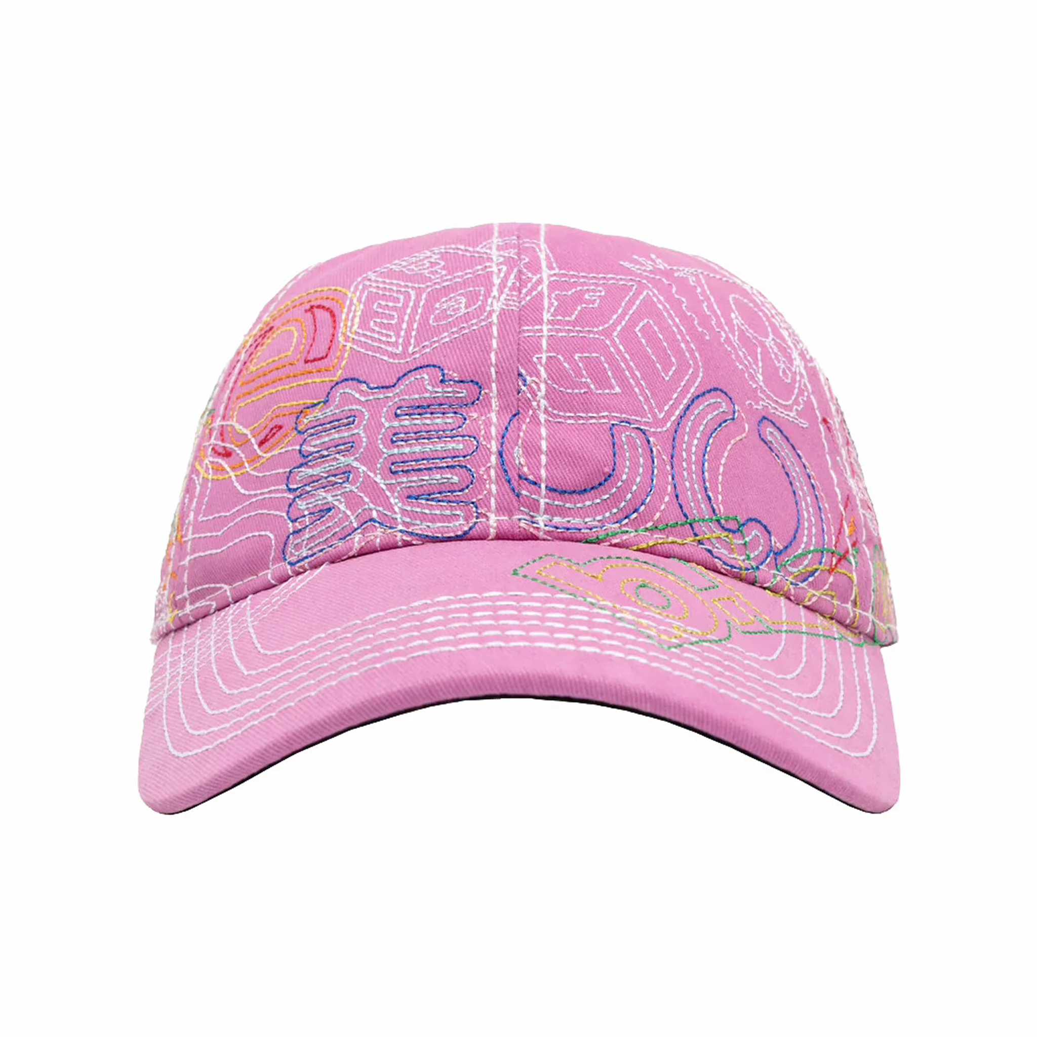 B.Eautiful Stitch Mania 6 Panel Hat (Off Pink/Multi)