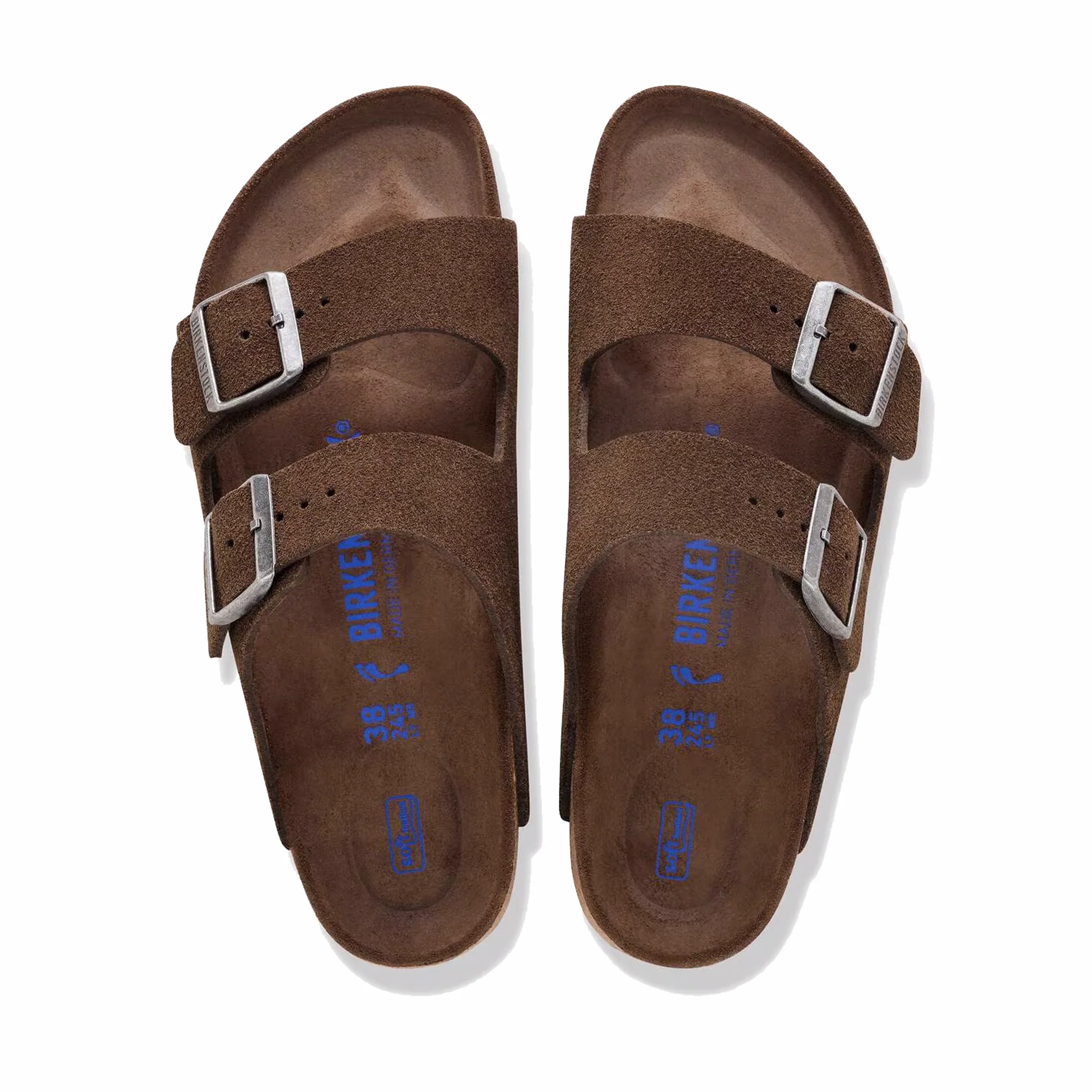 Birkenstock Men's Arizona Soft Footbed Suede Leather - Regular (Carafe Tonal FB) - Image 4