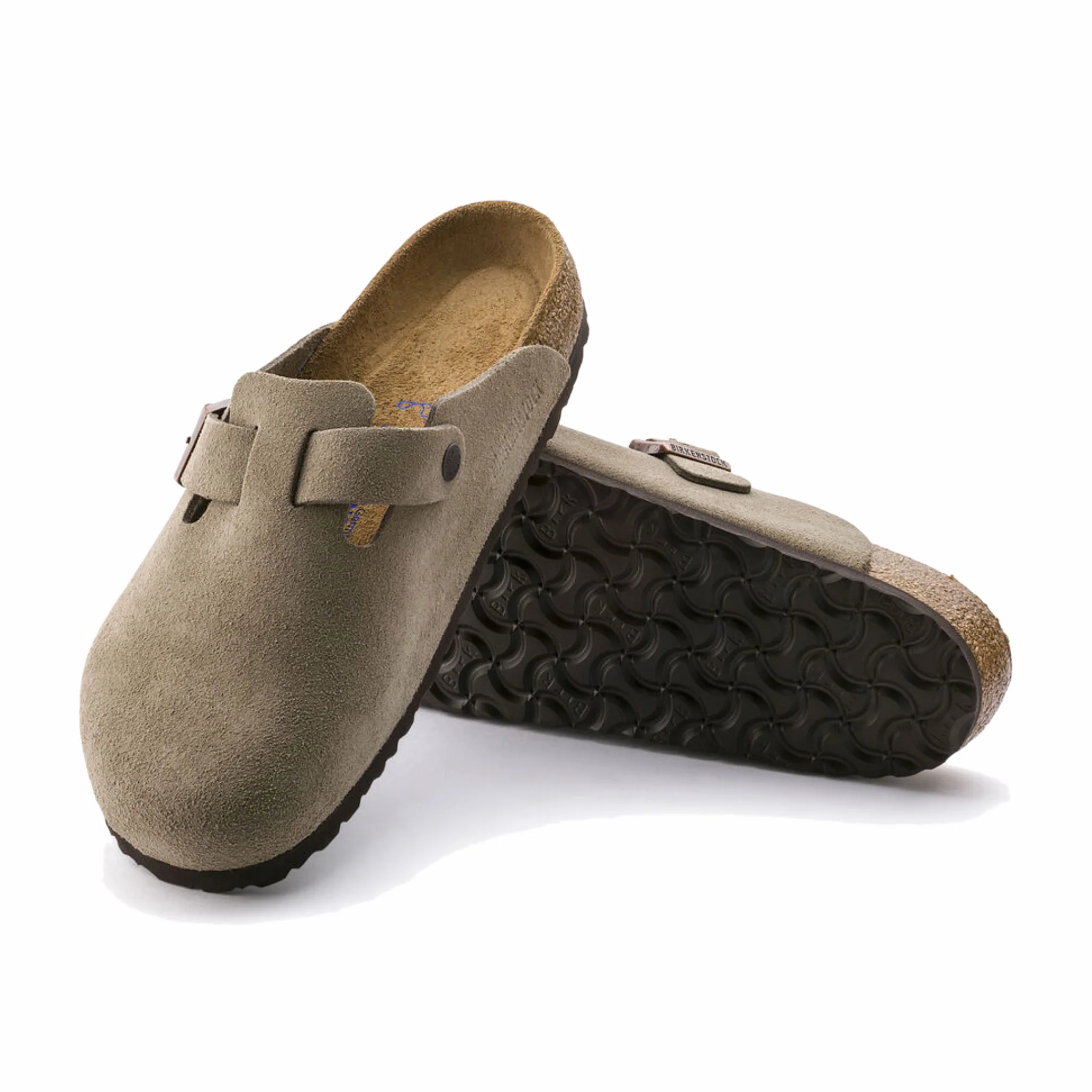 Birkenstock Unisex Boston Soft Footbed Suede Leather - Regular (Taupe) - Image 4