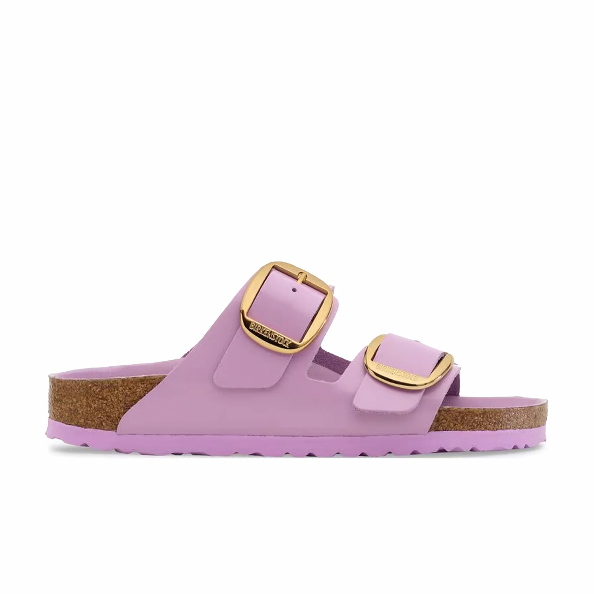 Birkenstock Women's Arizona Big Buckle Natural Leather Patent - Narrow (High Shine Crocus)