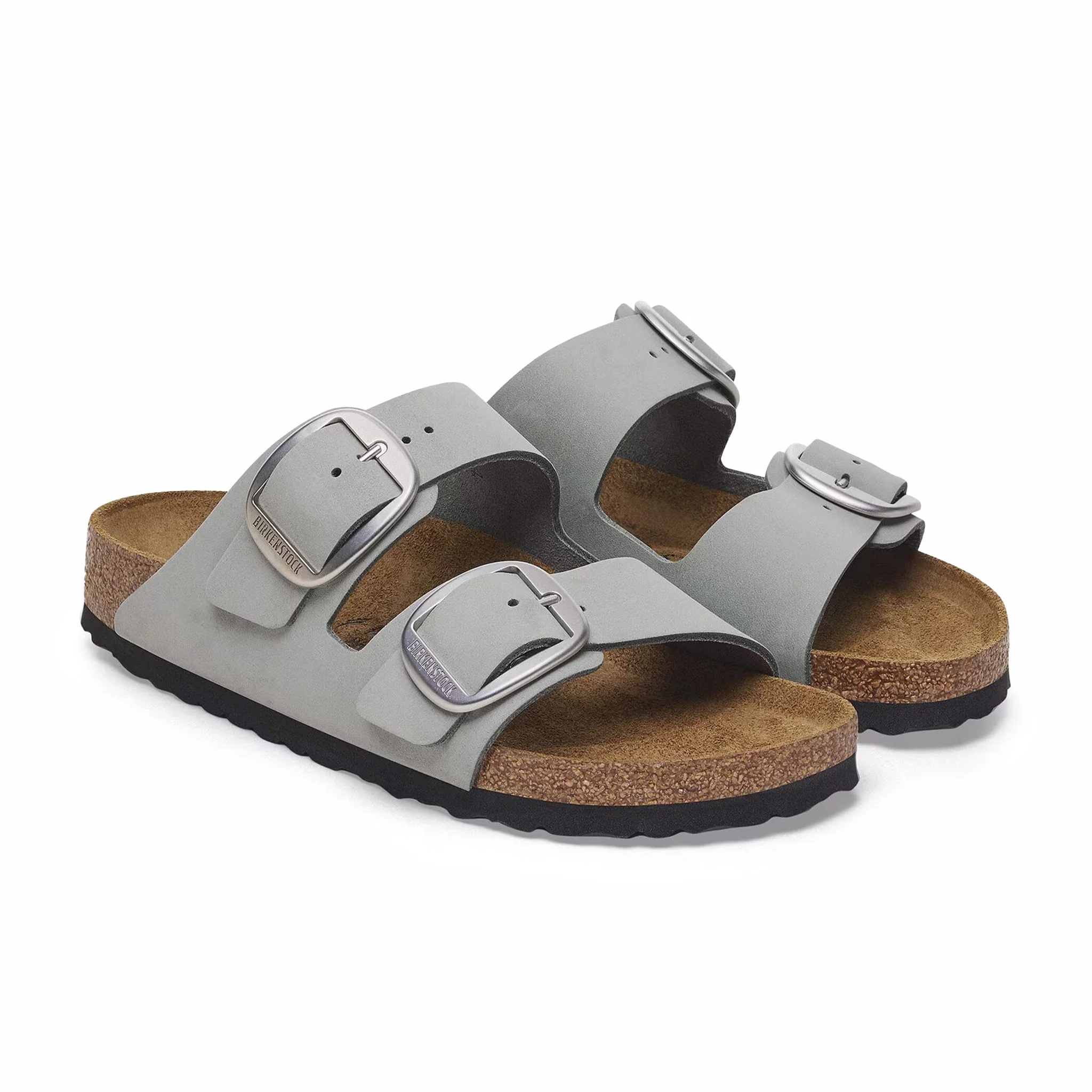 Birkenstock Women's Arizona Big Buckle Nubuck - Narrow (Stone Coin) - Image 2