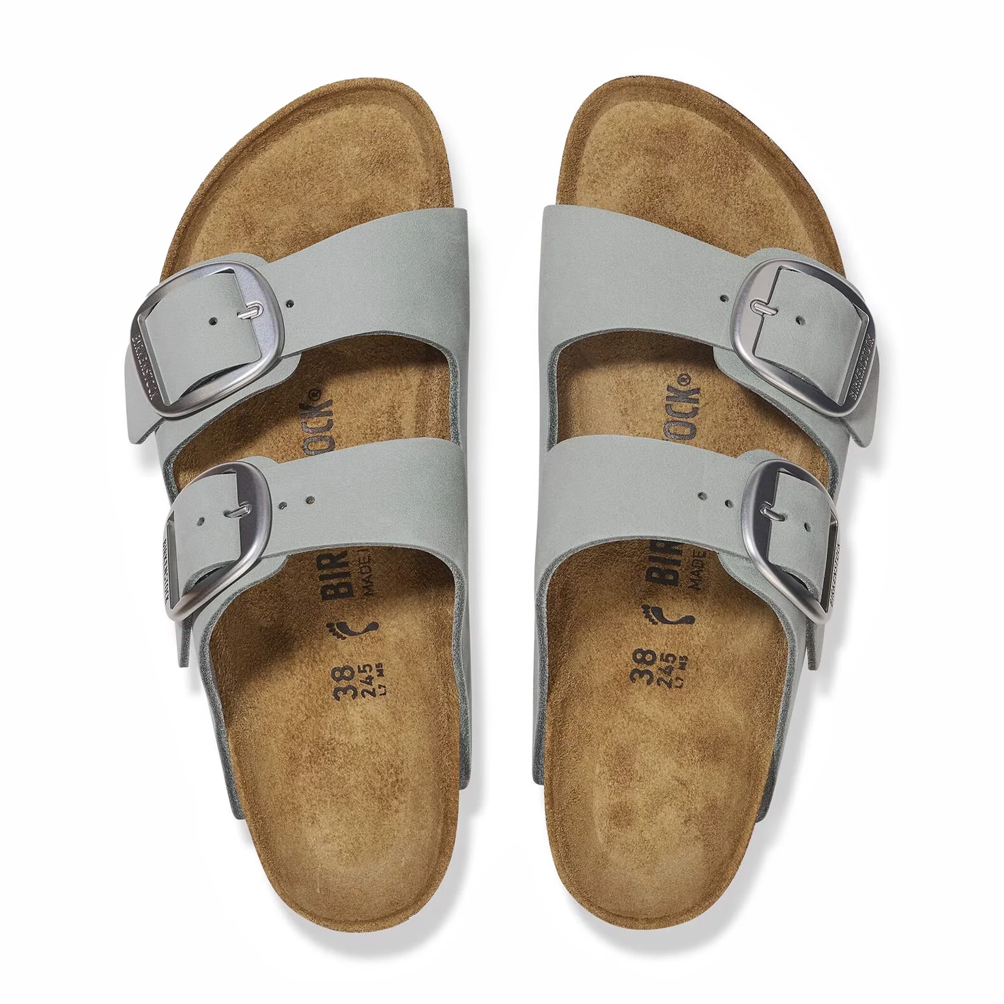 Birkenstock Women's Arizona Big Buckle Nubuck - Narrow (Stone Coin) - Image 3