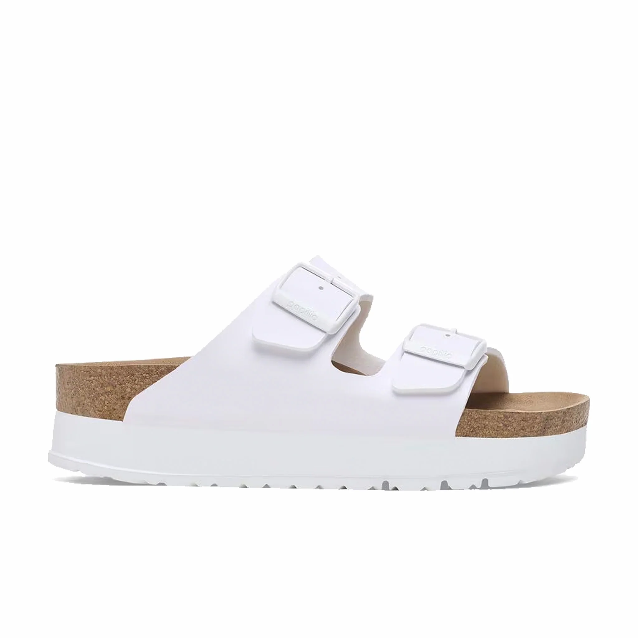 Birkenstock Women's Arizona Flex Platform Birko-Flor - Narrow  (White)