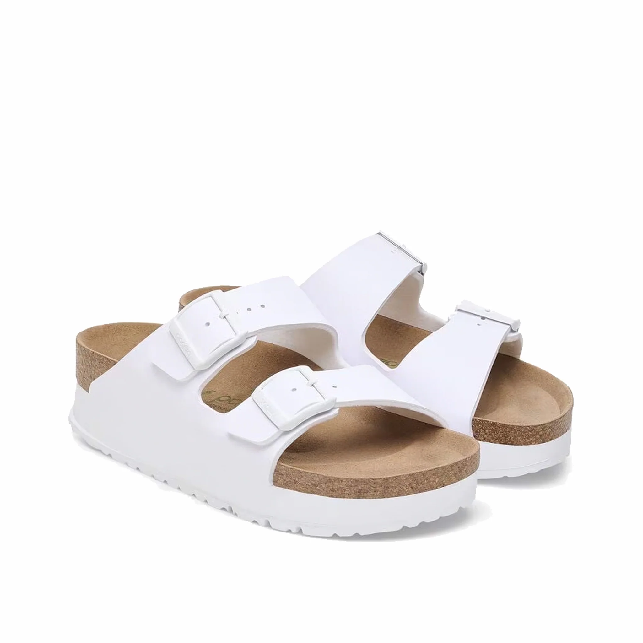 Birkenstock Women's Arizona Flex Platform Birko-Flor - Narrow  (White) - Image 2