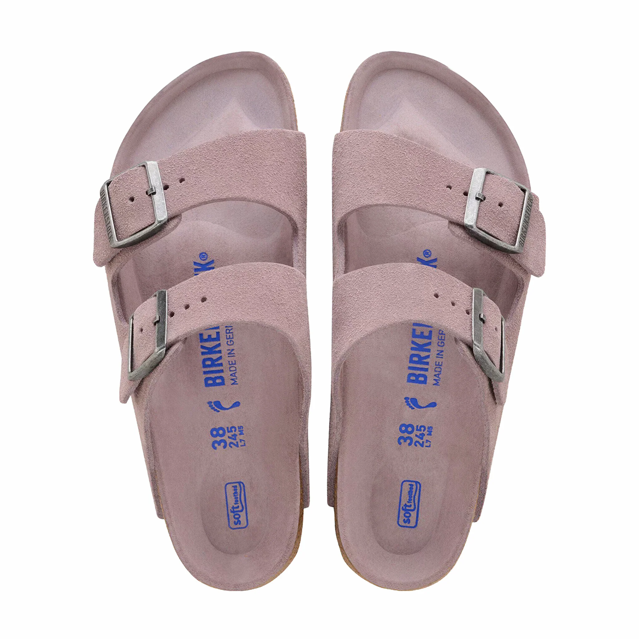 Birkenstock Women's Arizona Soft Footbed Suede Leather - Regular (Faded Purple Tonal FB) - Image 3
