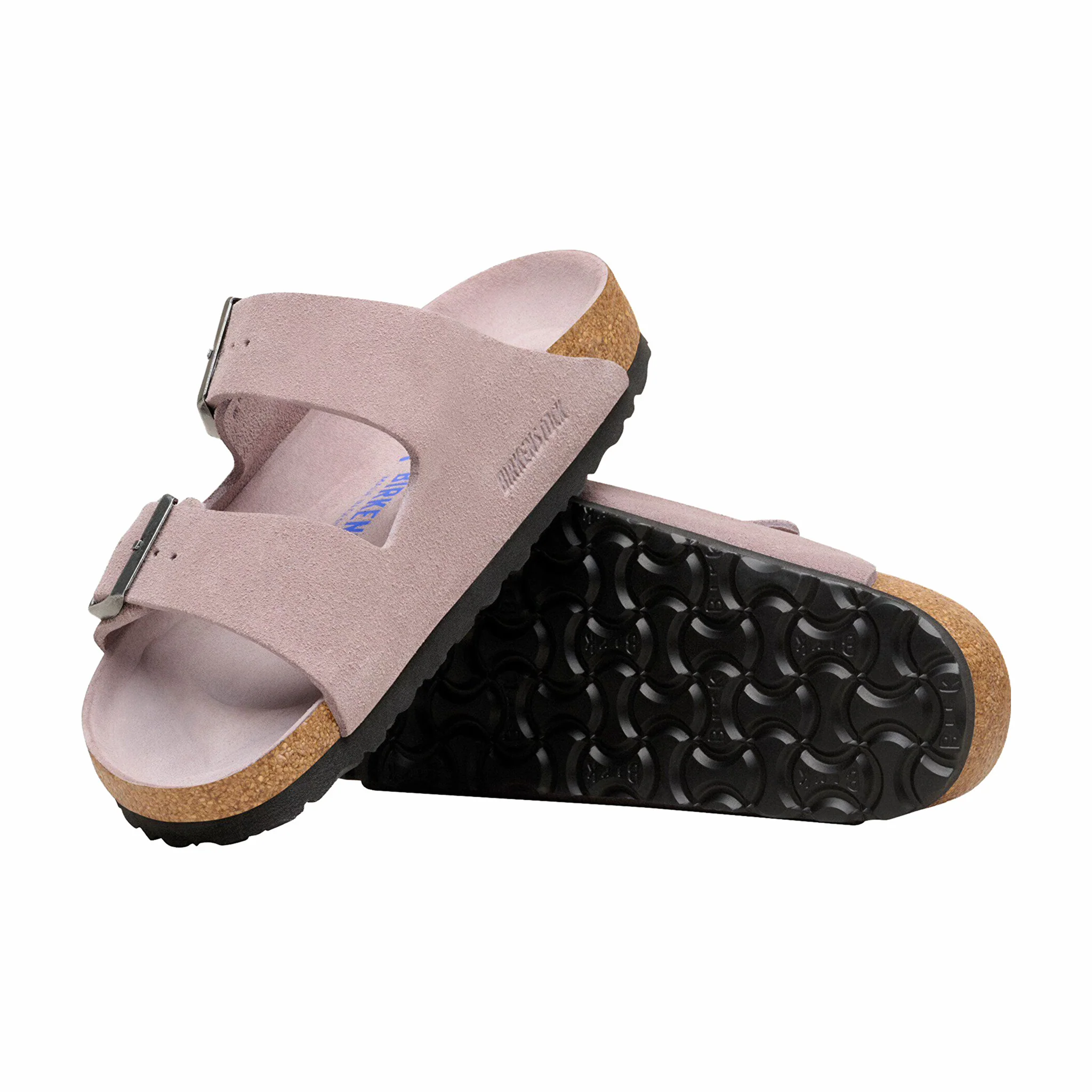 Birkenstock Women's Arizona Soft Footbed Suede Leather - Regular (Faded Purple Tonal FB) - Image 4
