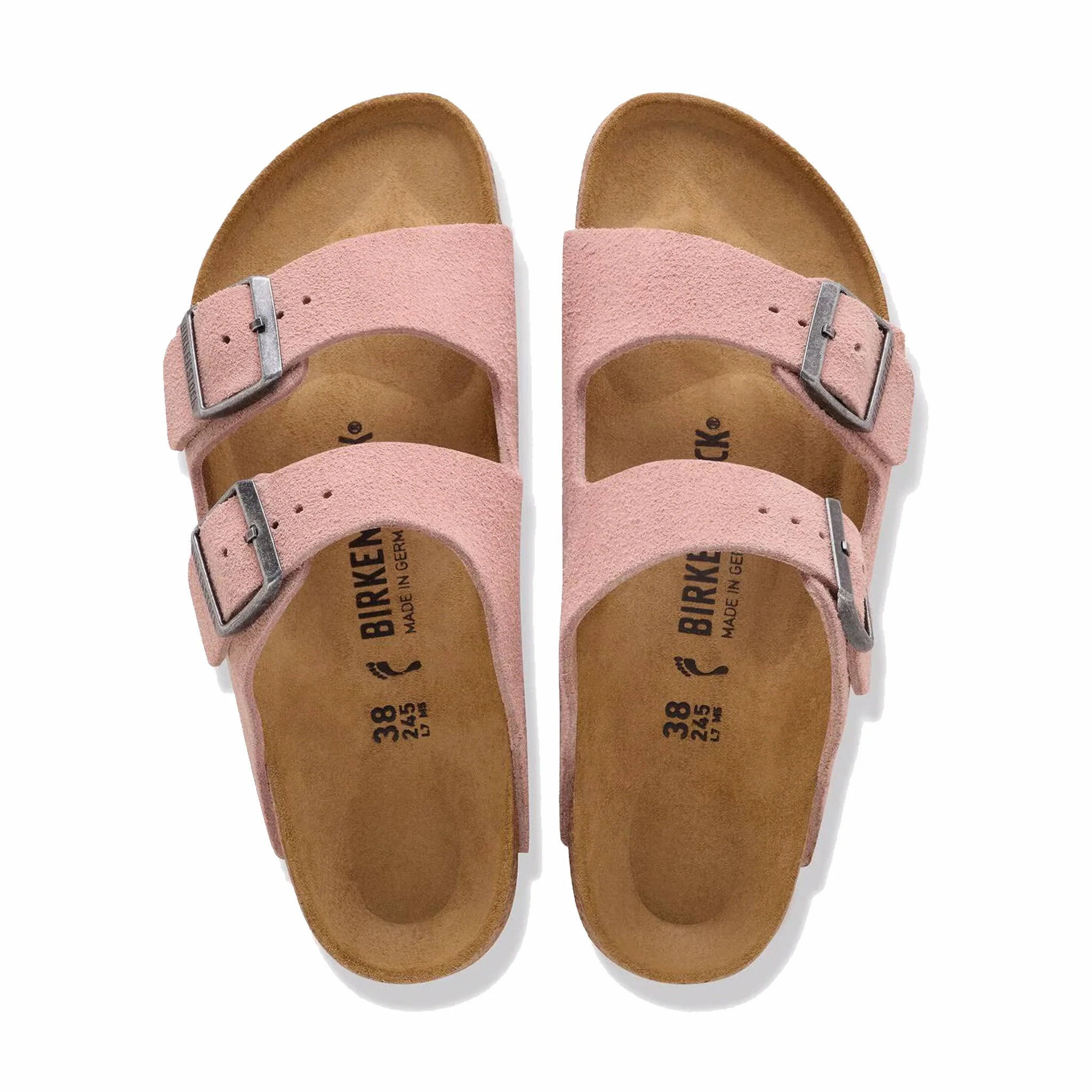 Birkenstock Women's Arizona Suede Leather - Regular (Pink Clay) - Image 3