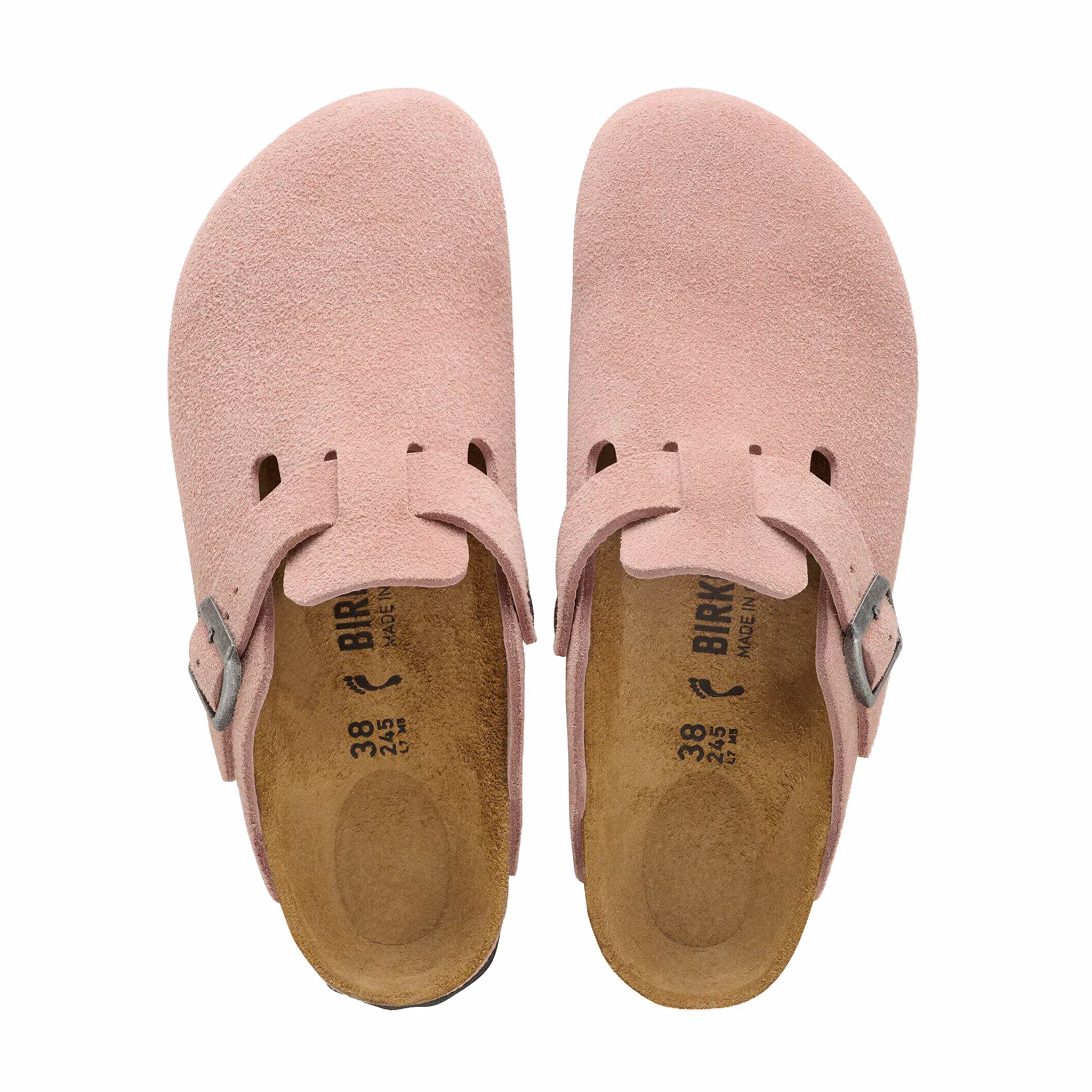 Birkenstock Women's Boston Suede Leather - Narrow (Pink Clay) - Image 3