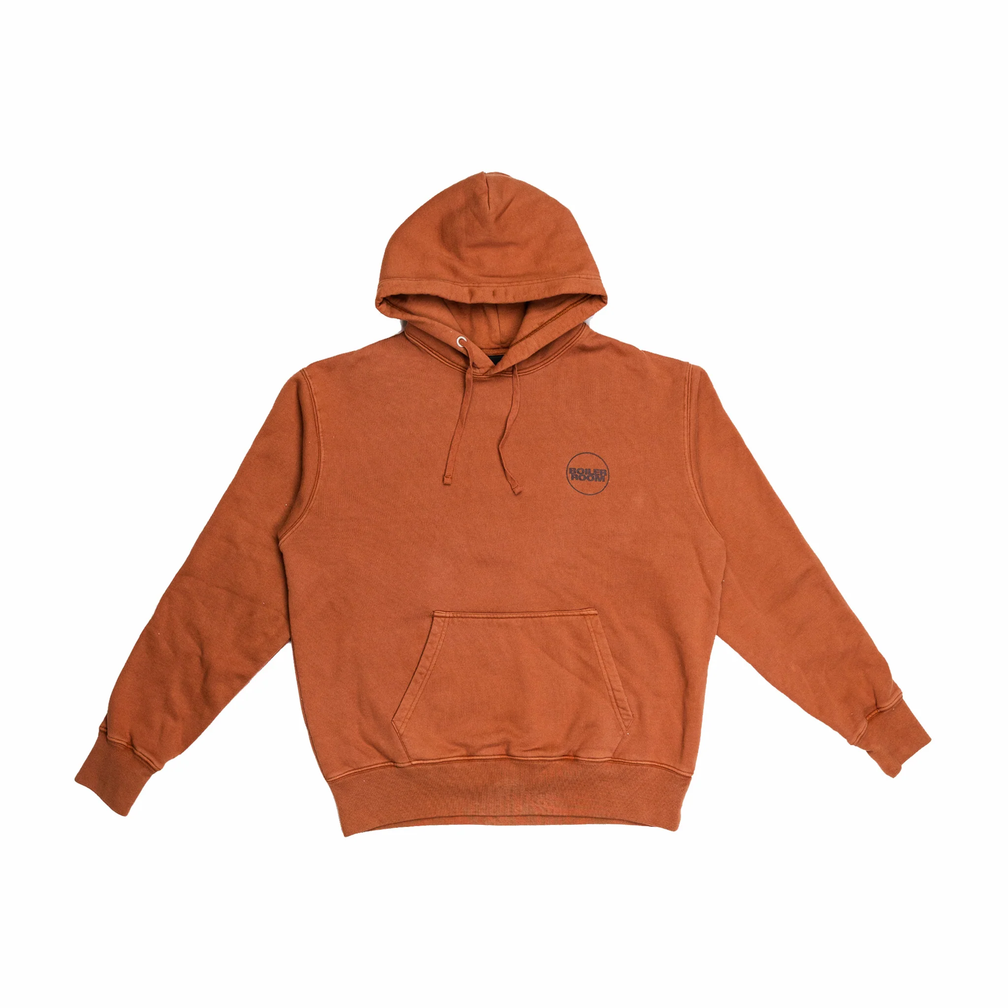 Boiler Room Core Logo Garment Dyed Hoodie (Brown) - Image 2
