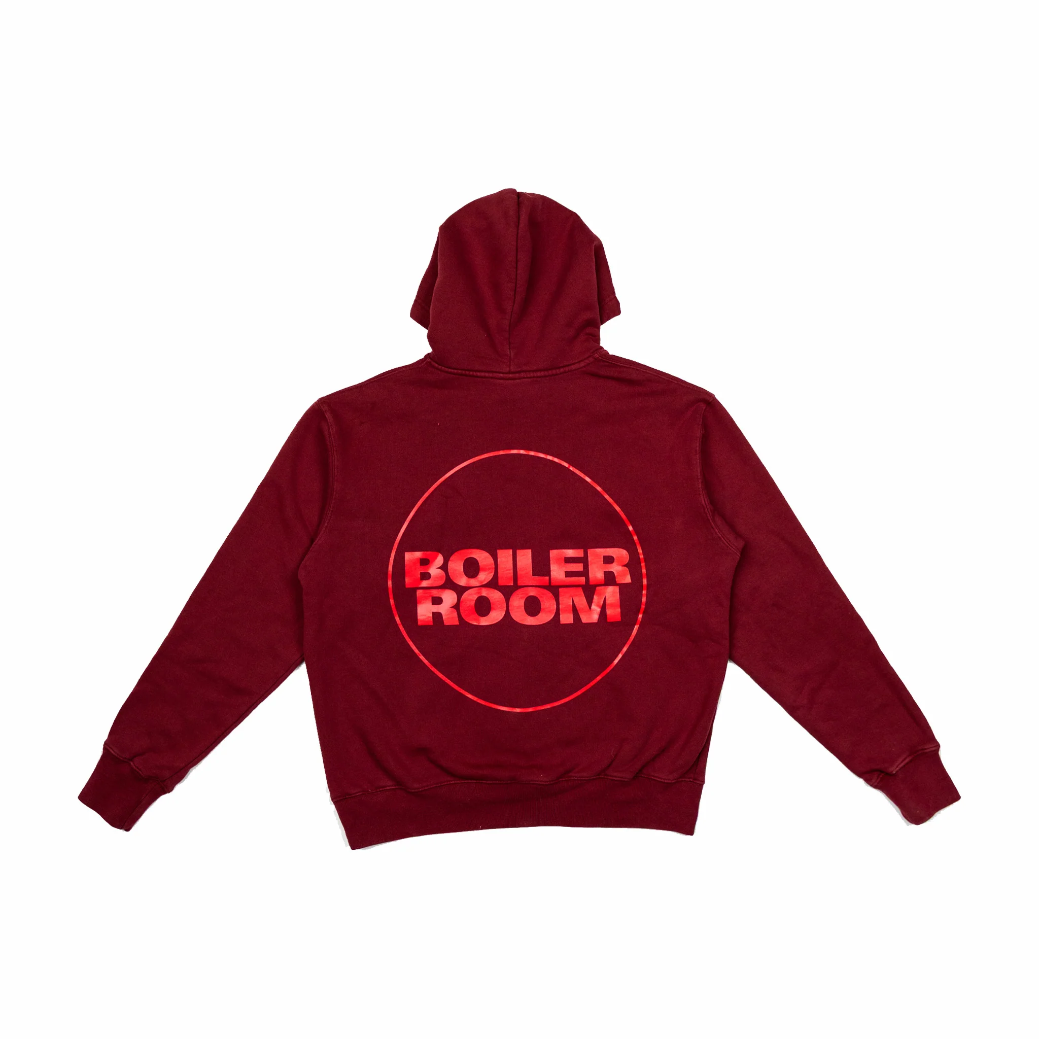 Boiler Room Core Logo Garment Dyed Hoodie (Oxblood)