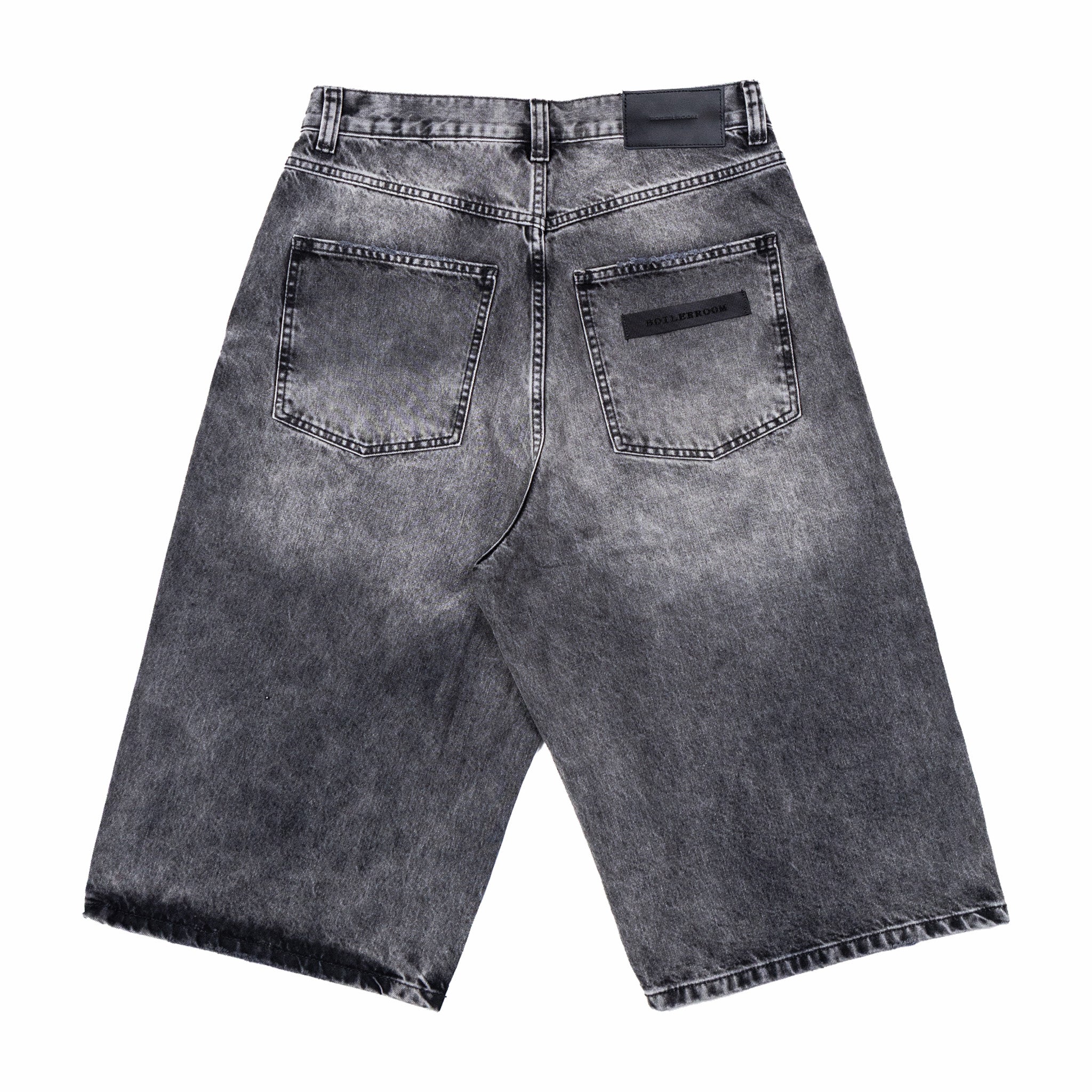 Boiler Room Denim Shorts (Black) - Image 2