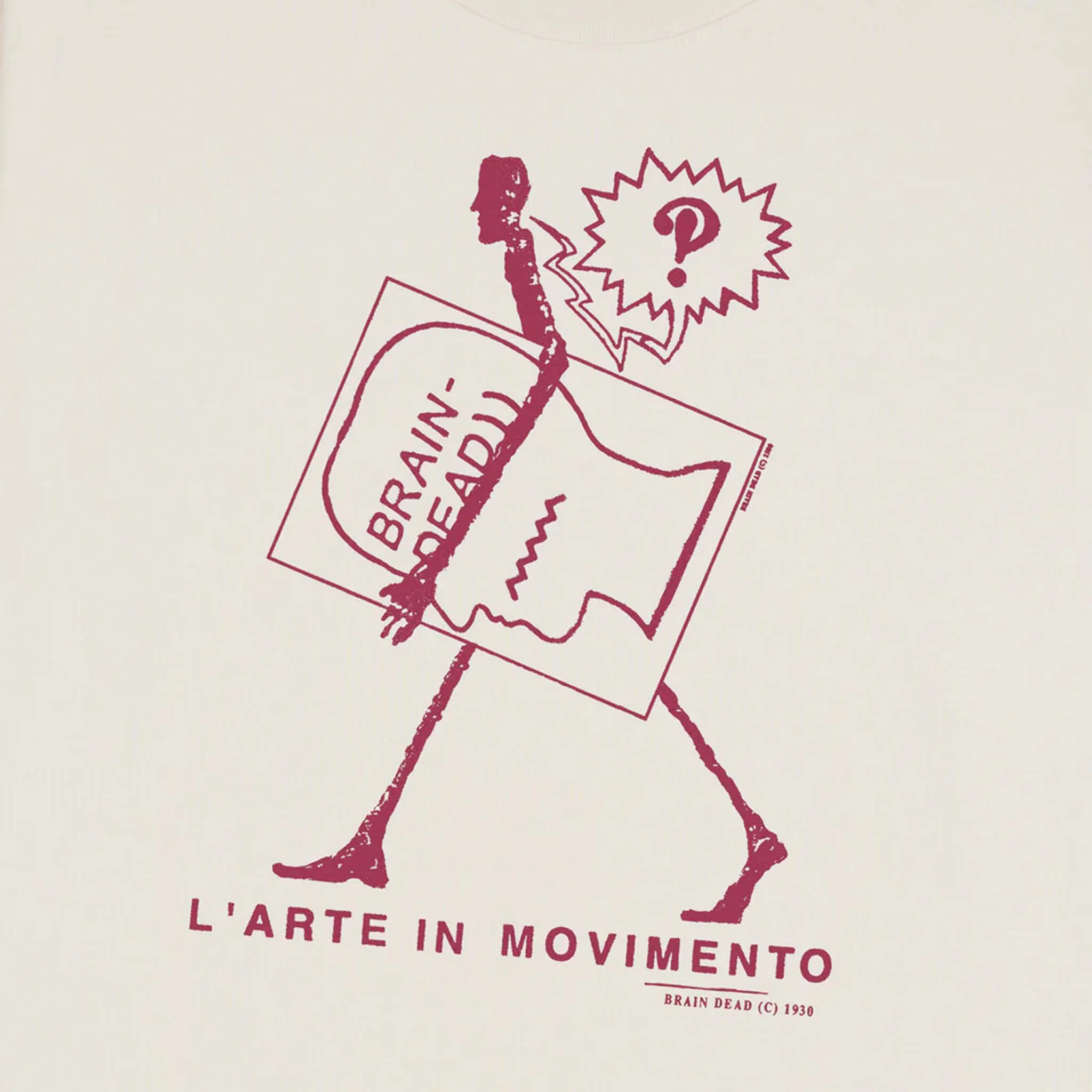 Brain Dead Movimento T-Shirt (Cream) - Image 2