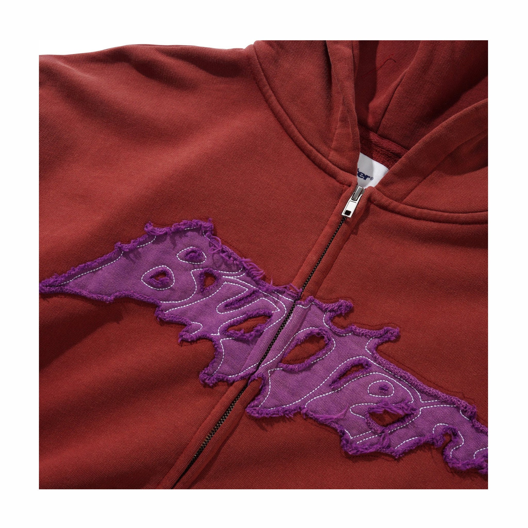 Butter Goods Amplify Zip-Thru Hoodie (Washed Russet) - Image 2