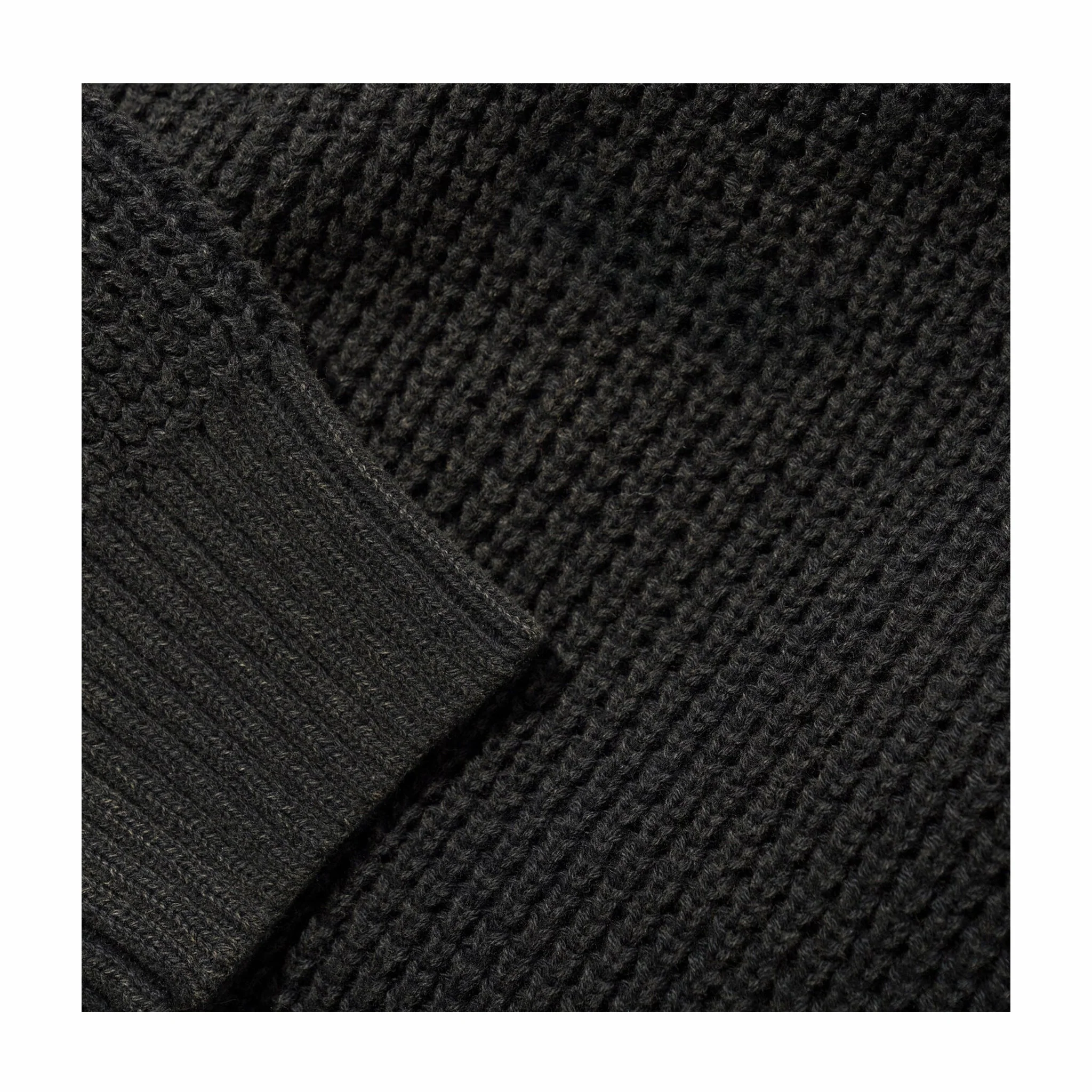 Butter Goods Distressed Waffle Knit Sweater (Black) - Image 2