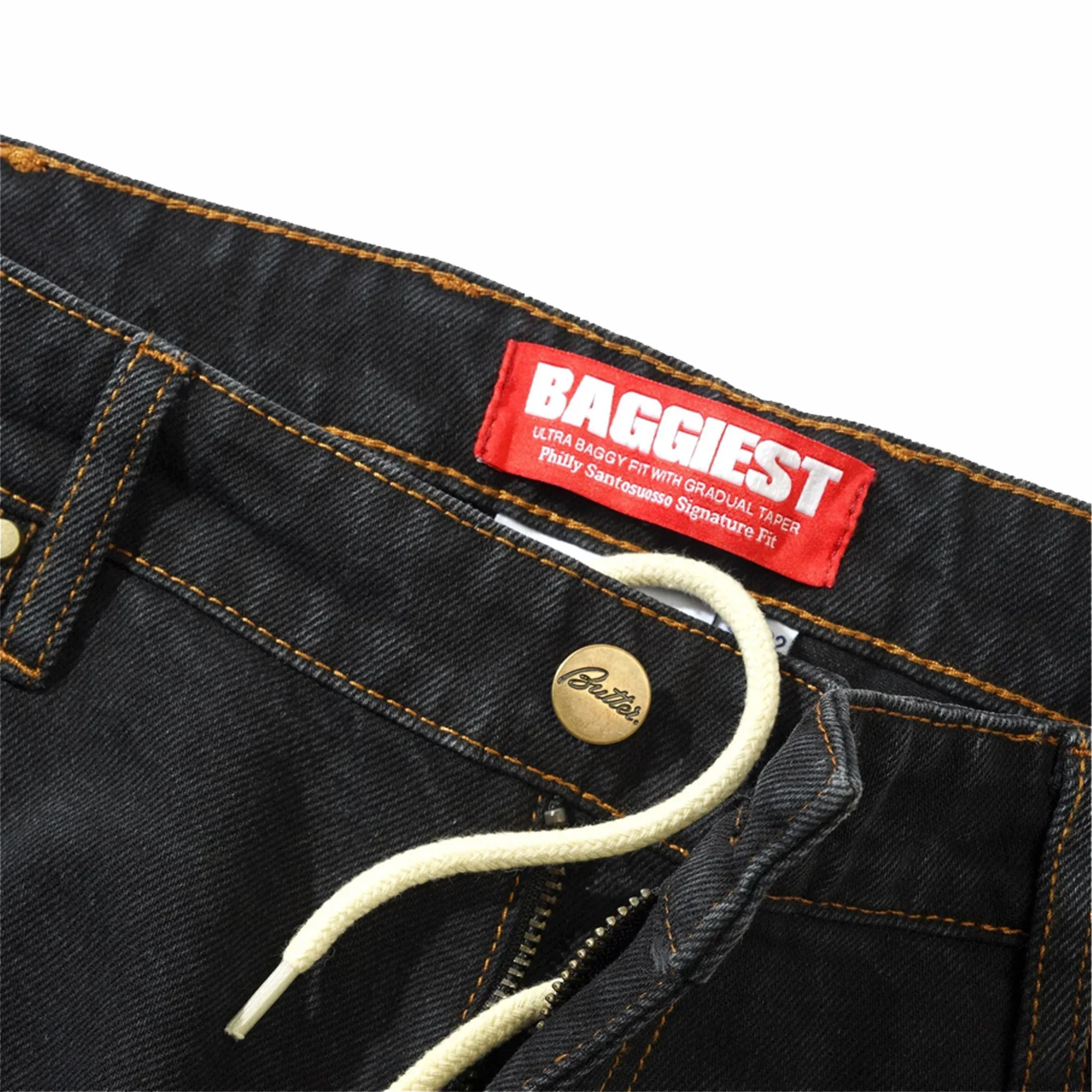 Butter Goods Santosuosso Denim Jeans (Washed Black) - Image 3