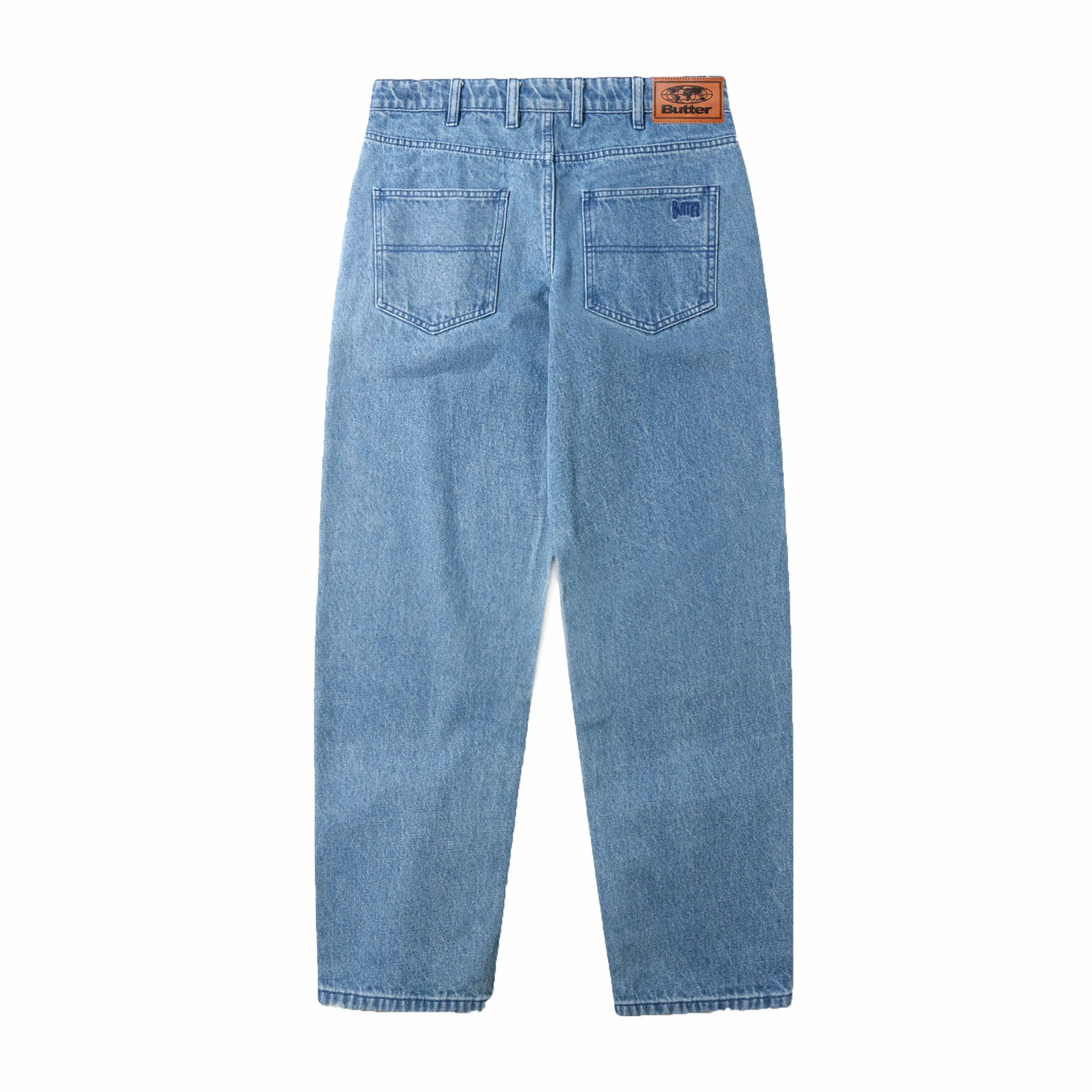 Butter Goods Straight Leg Denim Jeans (Distressed Indigo) - Image 2