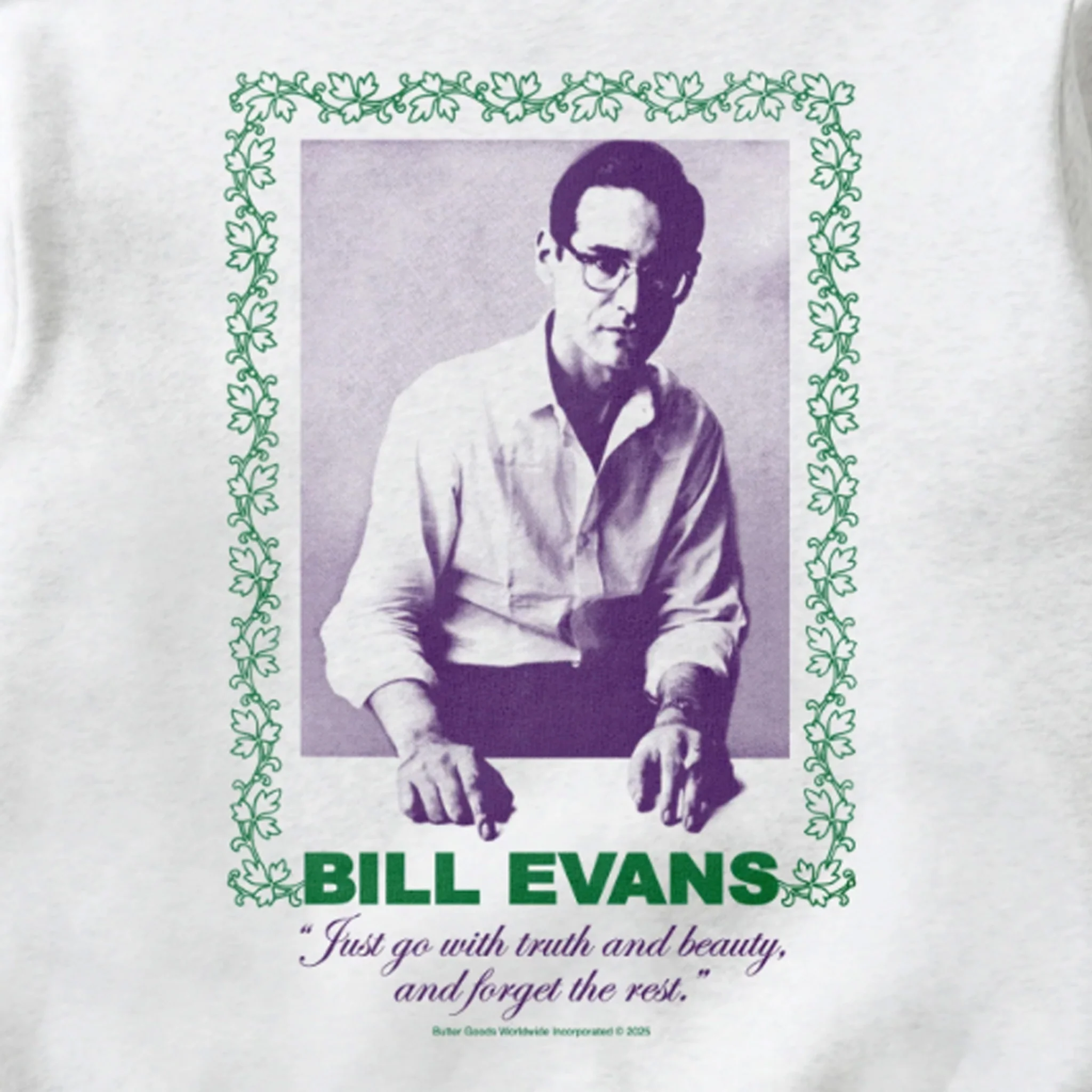 Butter Goods x Bill Evans Truth & Beauty Crewneck (Ash) - Image 2